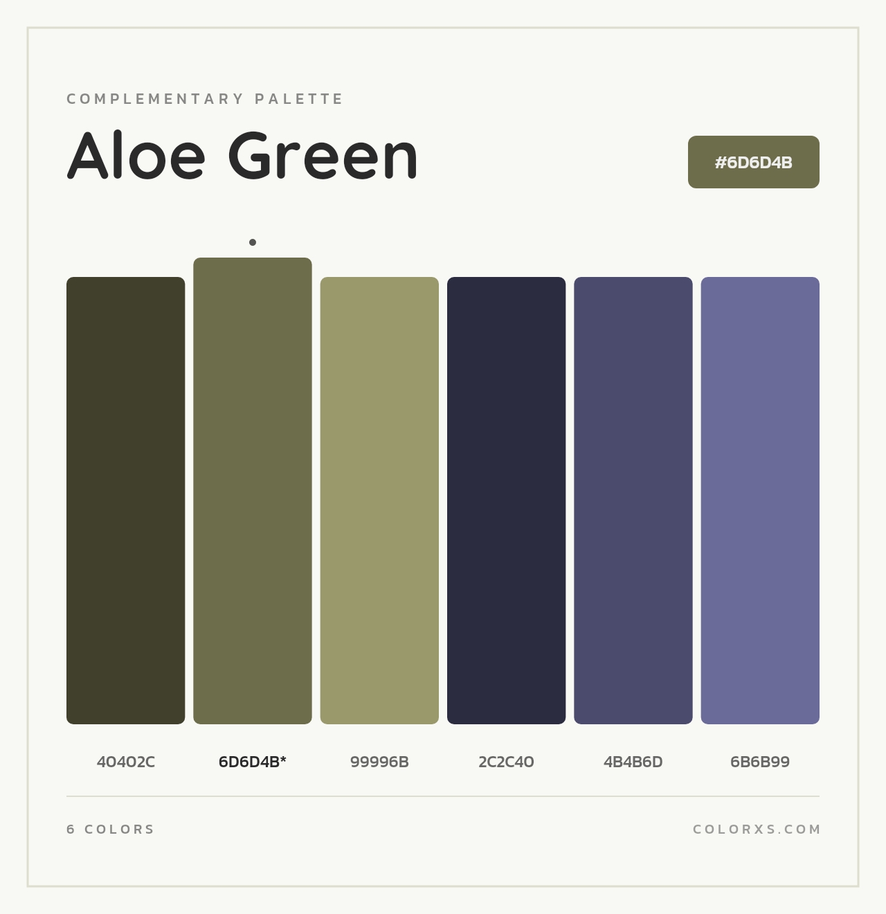Aloe Green - Complementary Color Palette