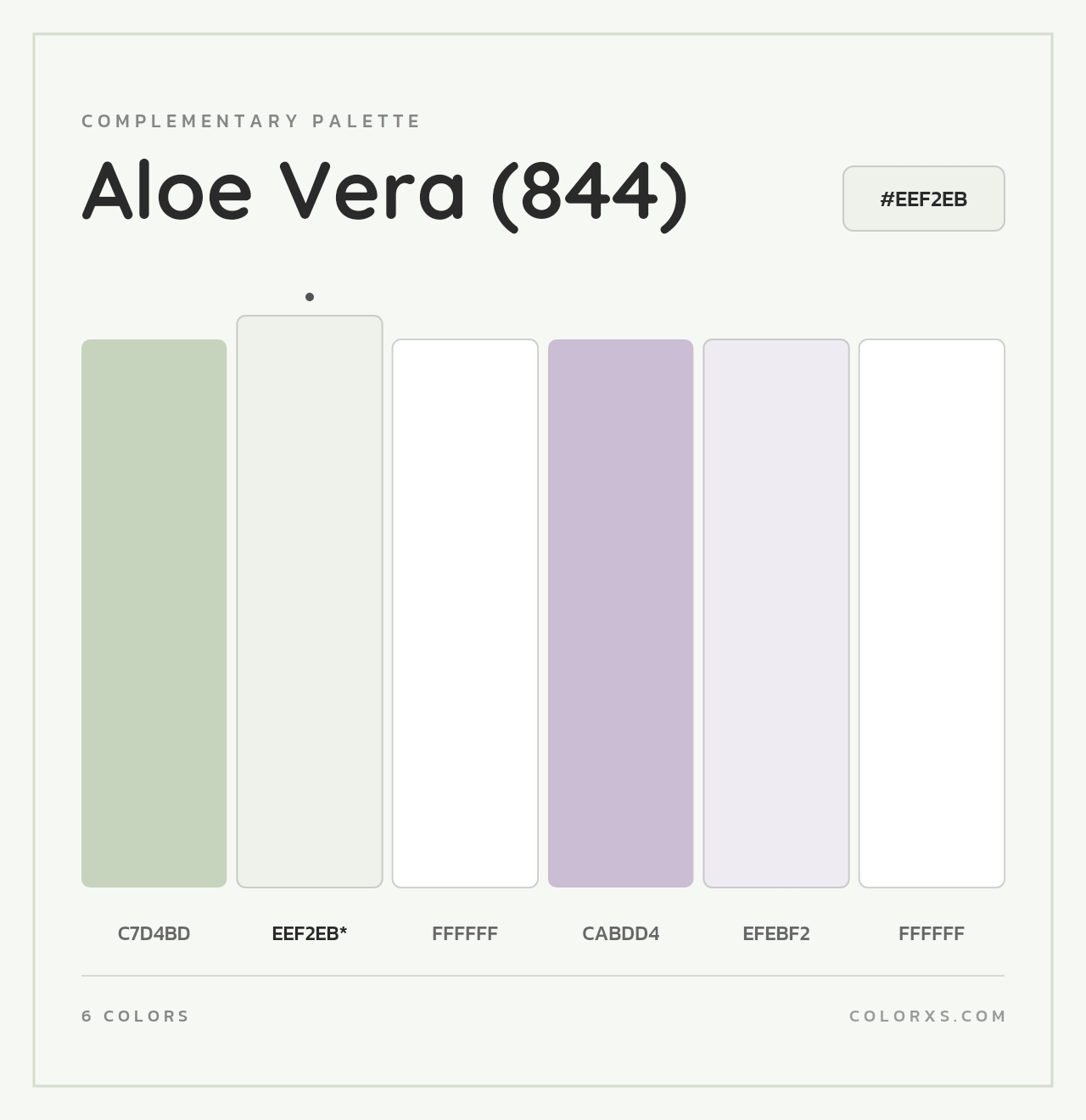 Aloe Vera (844) - Complementary Color Palette