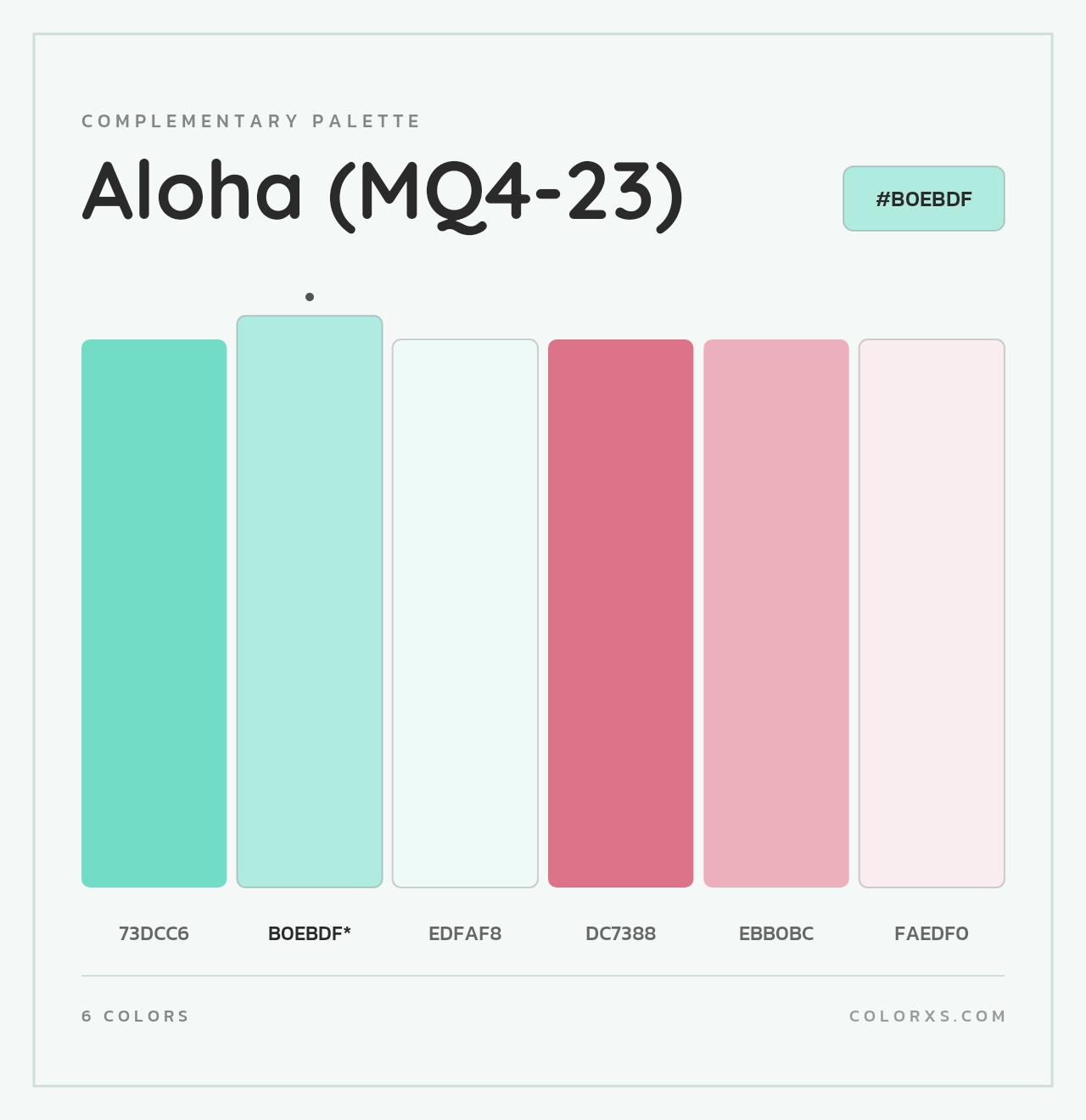 Aloha (MQ4-23) - Complementary Color Palette