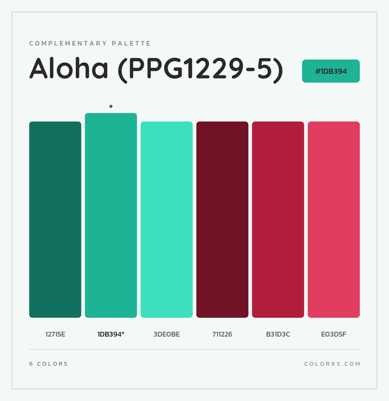 Aloha (PPG1229-5) - Complementary Color Palette