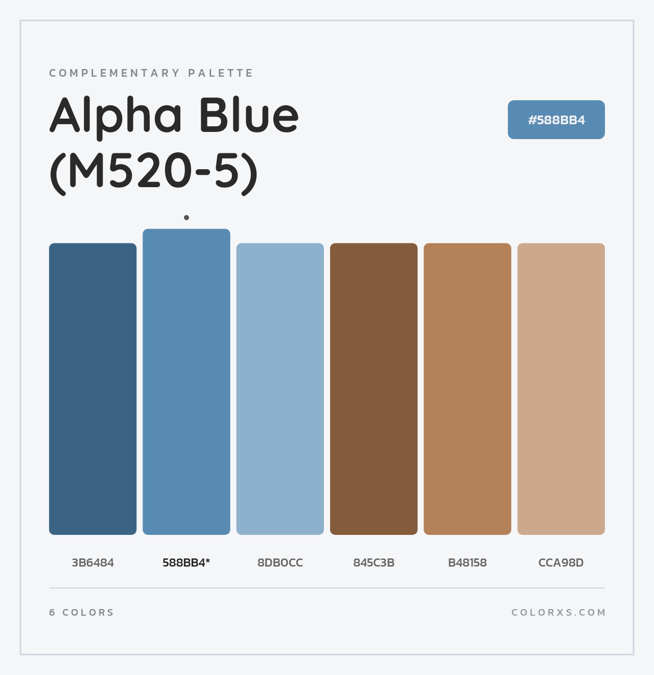 Alpha Blue (M520-5) - Complementary Color Palette