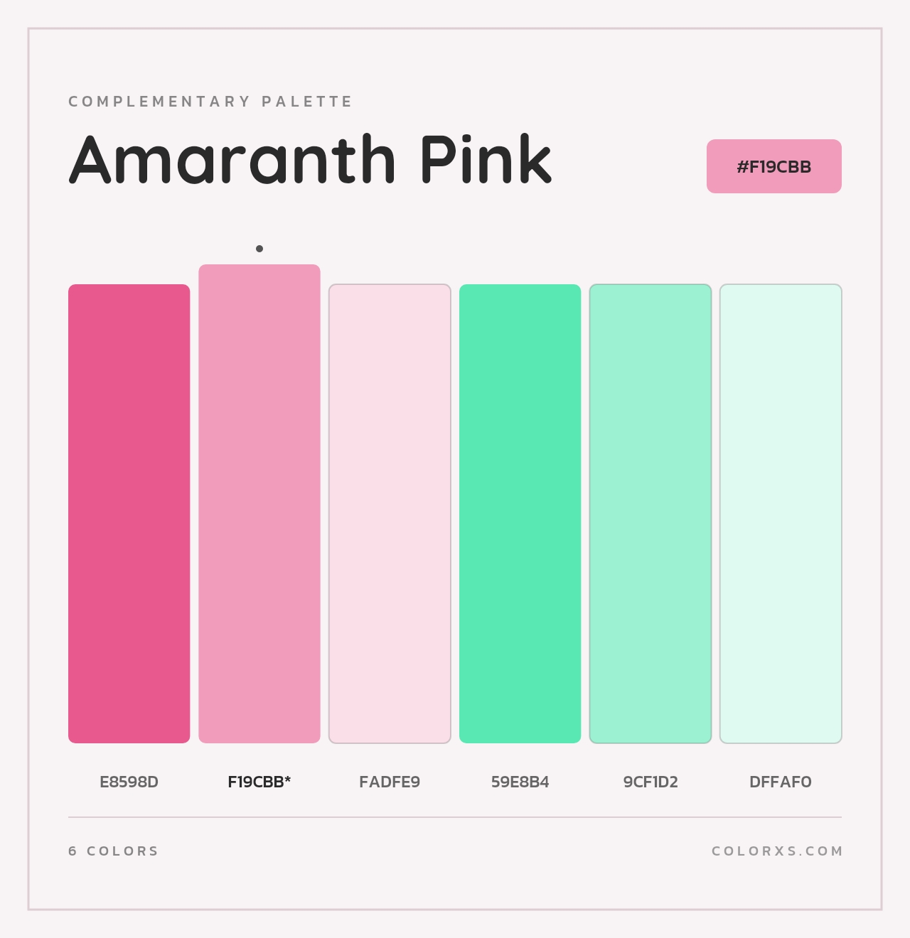 Amaranth Pink - Complementary Color Palette
