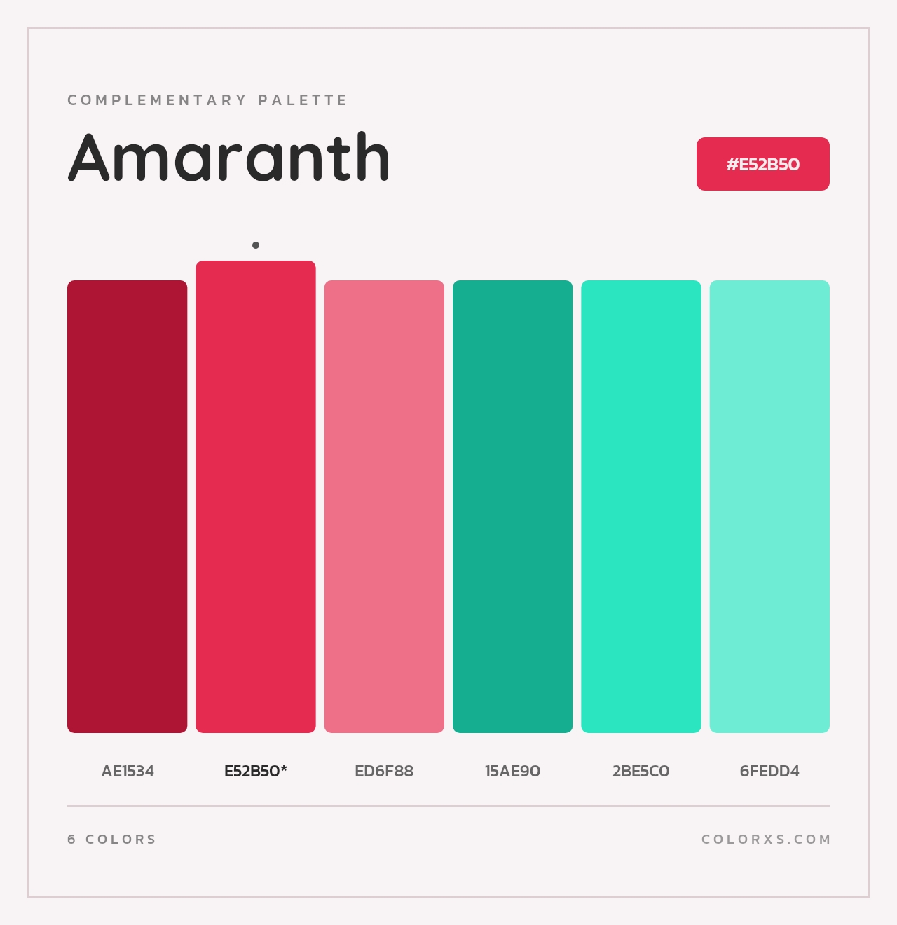 Amaranth - Complementary Color Palette