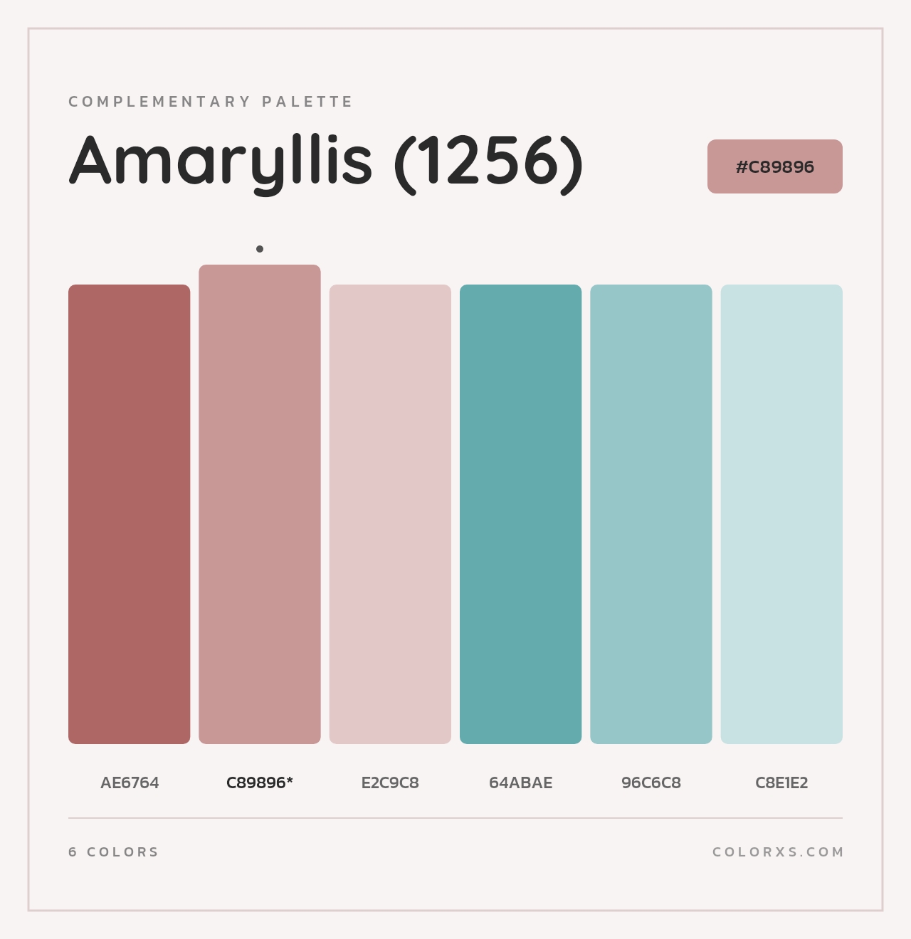 Amaryllis (1256) - Complementary Color Palette