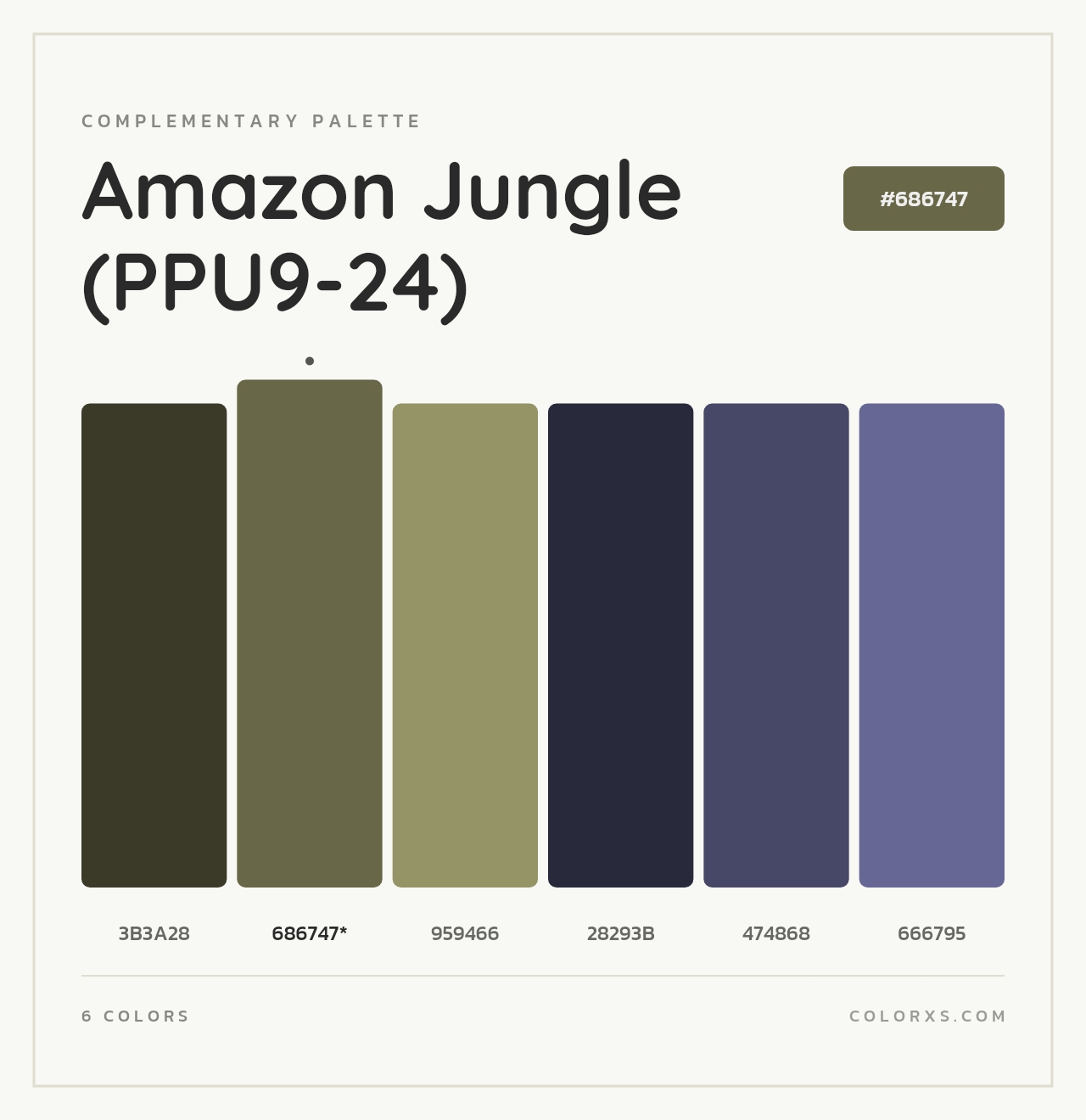 Amazon Jungle (PPU9-24) - Complementary Color Palette