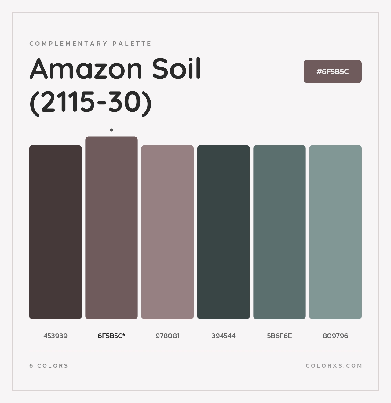 Amazon Soil (2115-30) - Complementary Color Palette