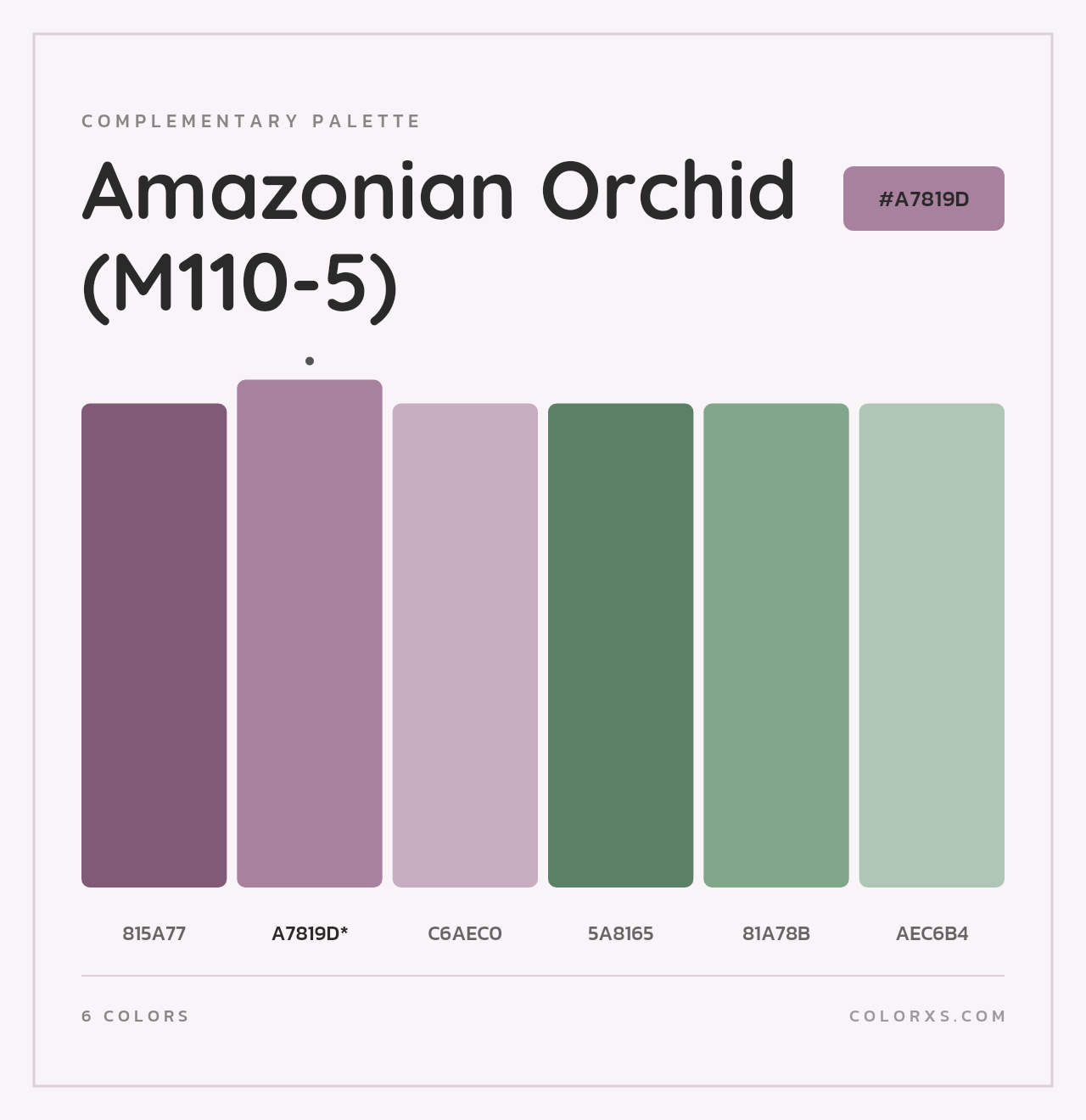 Amazonian Orchid (M110-5) - Complementary Color Palette