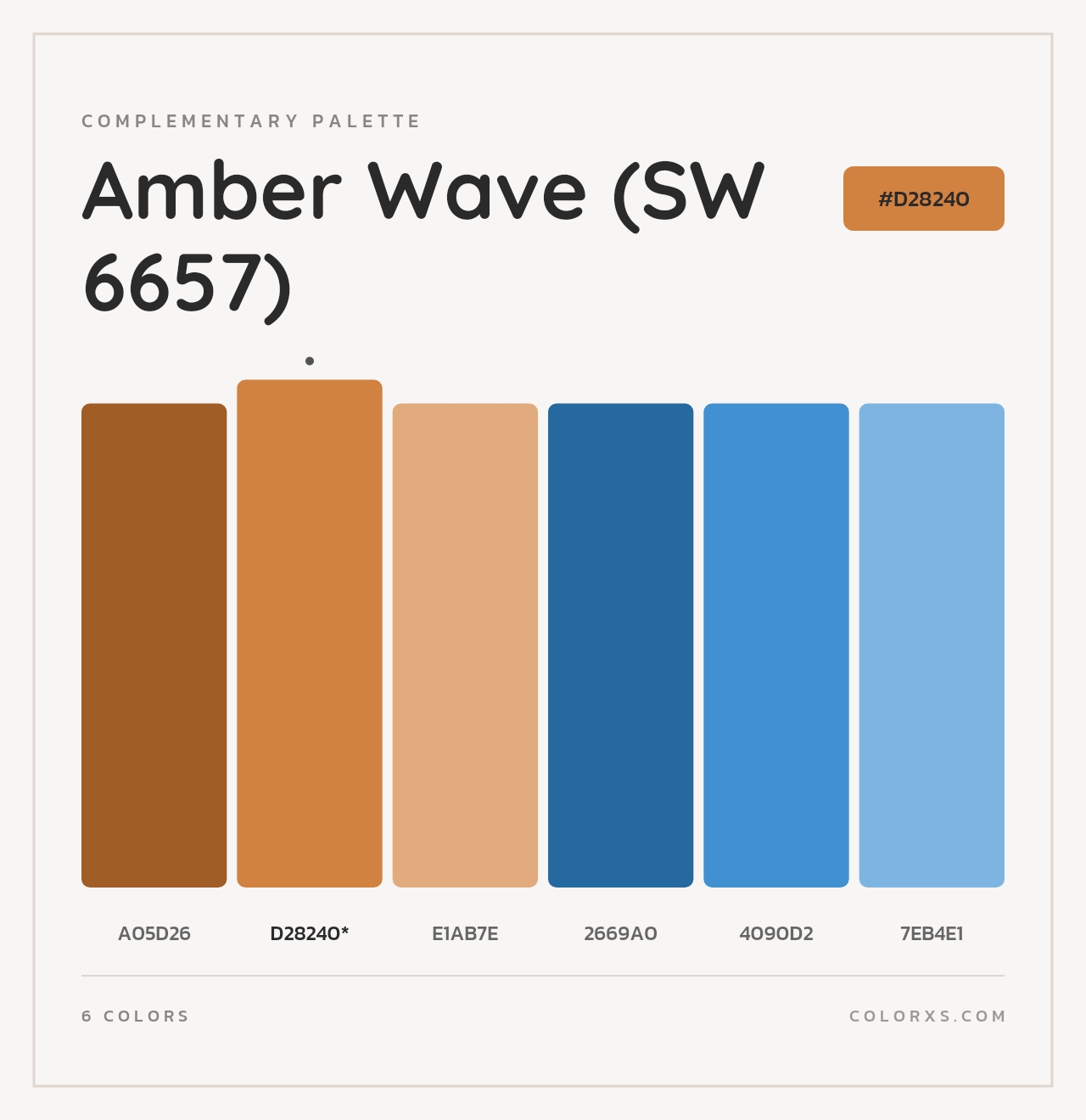 Amber Wave (SW 6657) - Complementary Color Palette