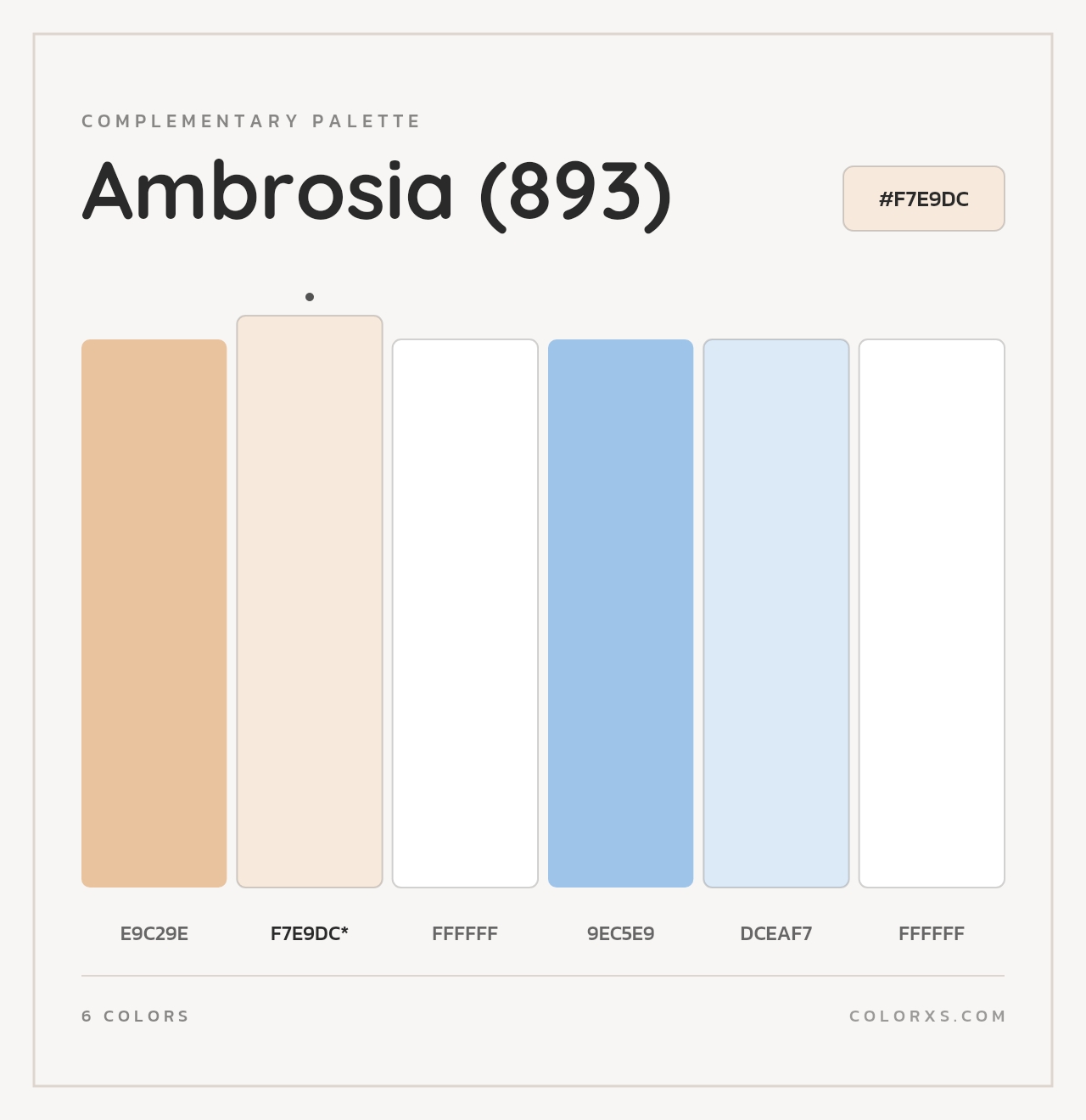Ambrosia (893) - Complementary Color Palette