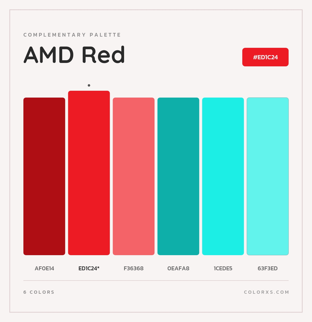 AMD Red - Complementary Color Palette