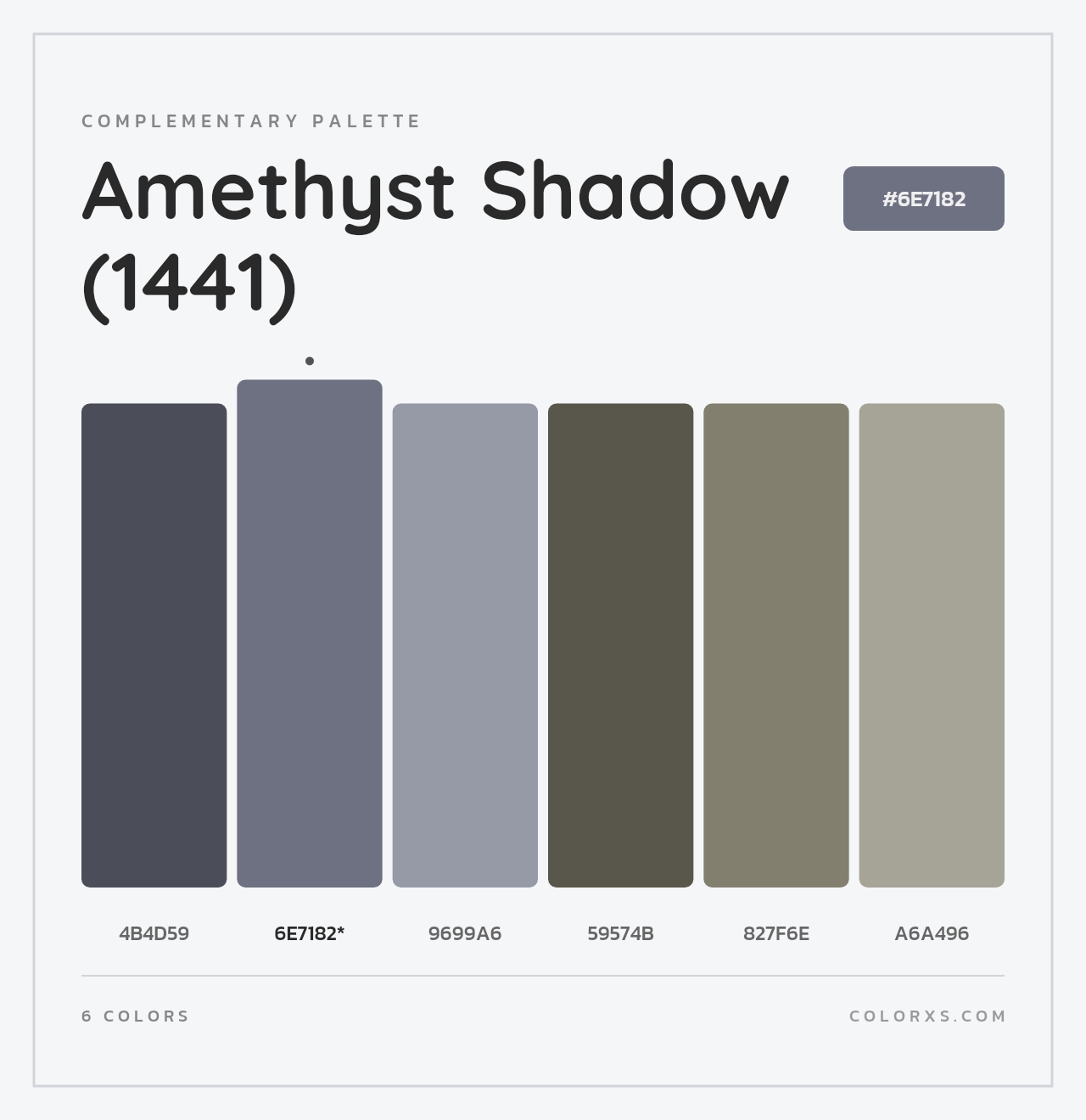 Amethyst Shadow (1441) - Complementary Color Palette