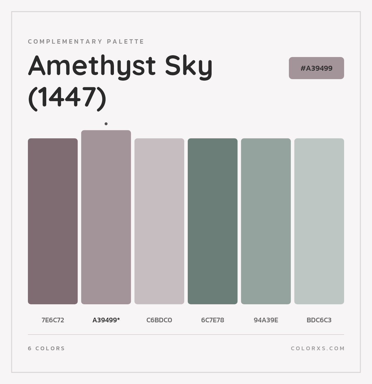 Amethyst Sky (1447) - Complementary Color Palette