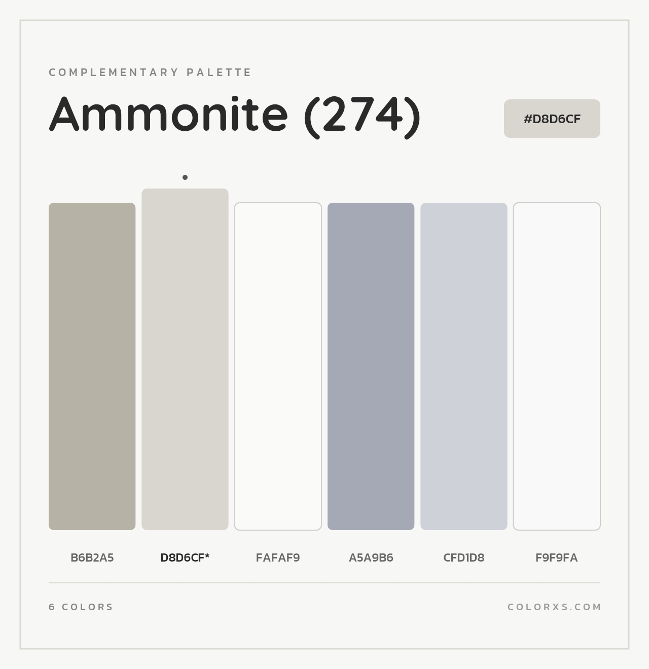 Ammonite (274) - Complementary Color Palette