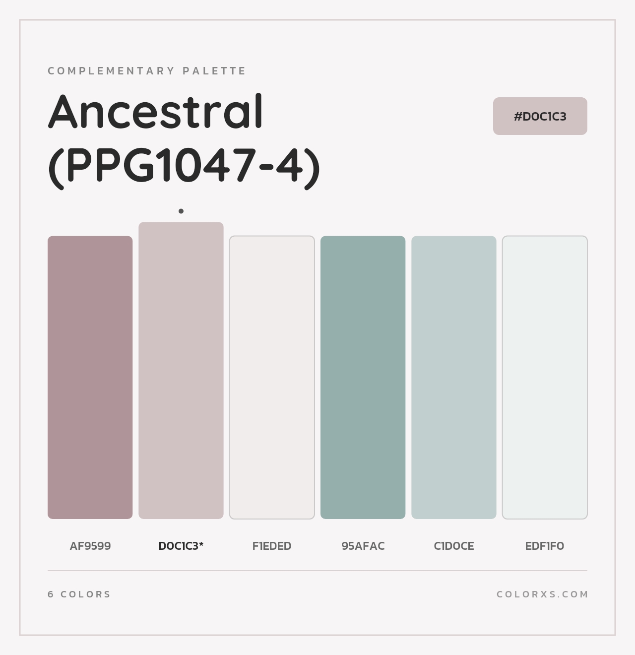 Ancestral (PPG1047-4) - Complementary Color Palette