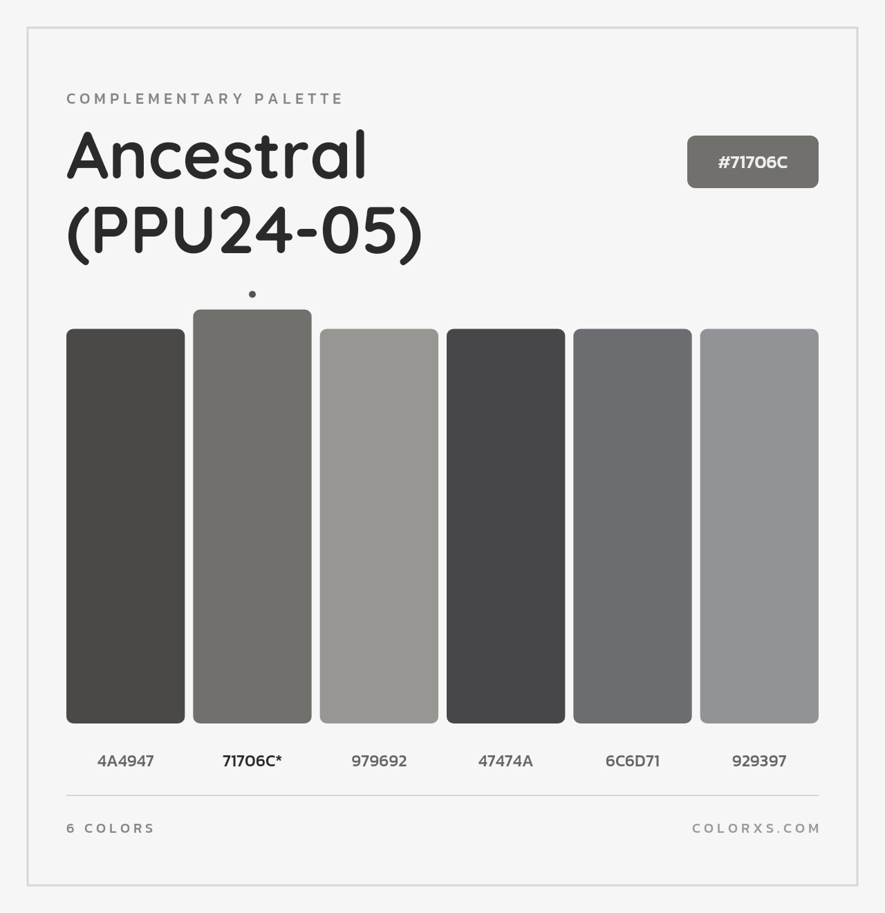Ancestral (PPU24-05) - Complementary Color Palette
