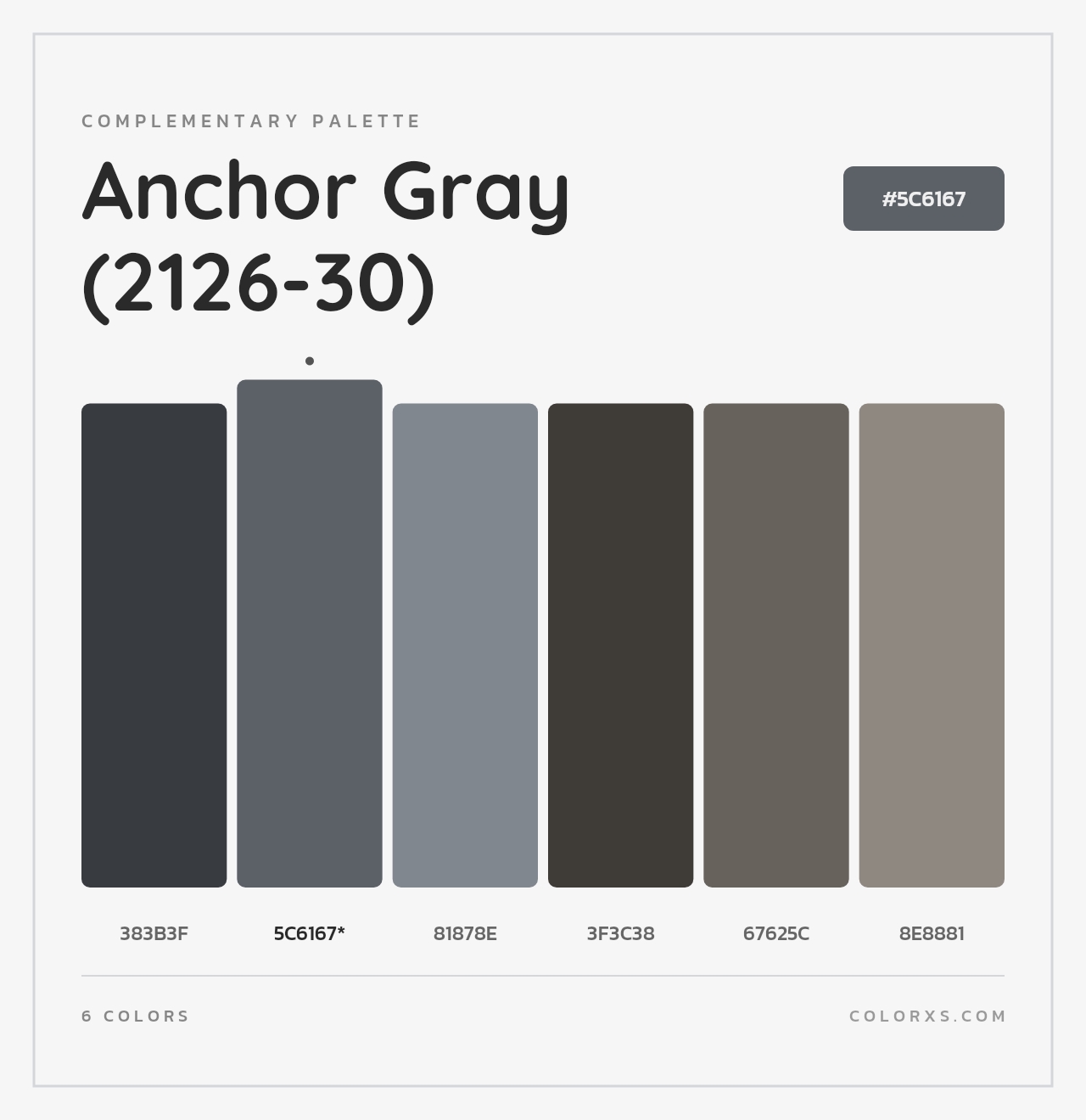 Anchor Gray (2126-30) - Complementary Color Palette