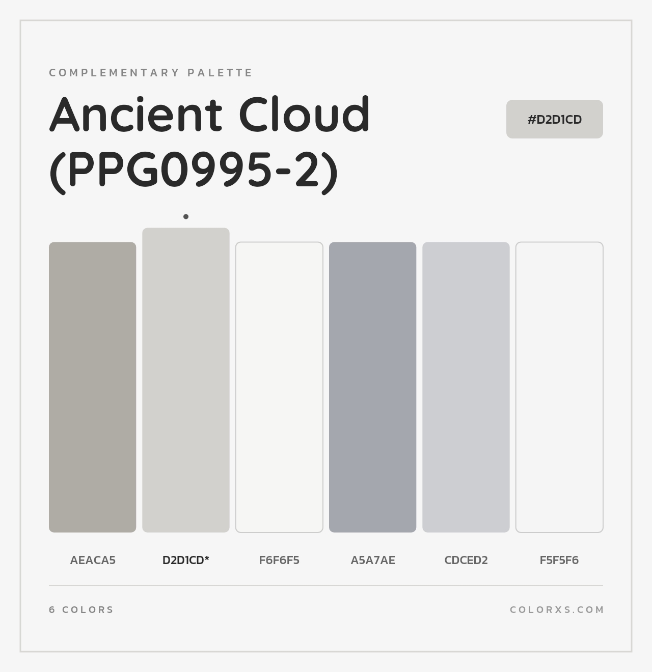 Ancient Cloud (PPG0995-2) - Complementary Color Palette