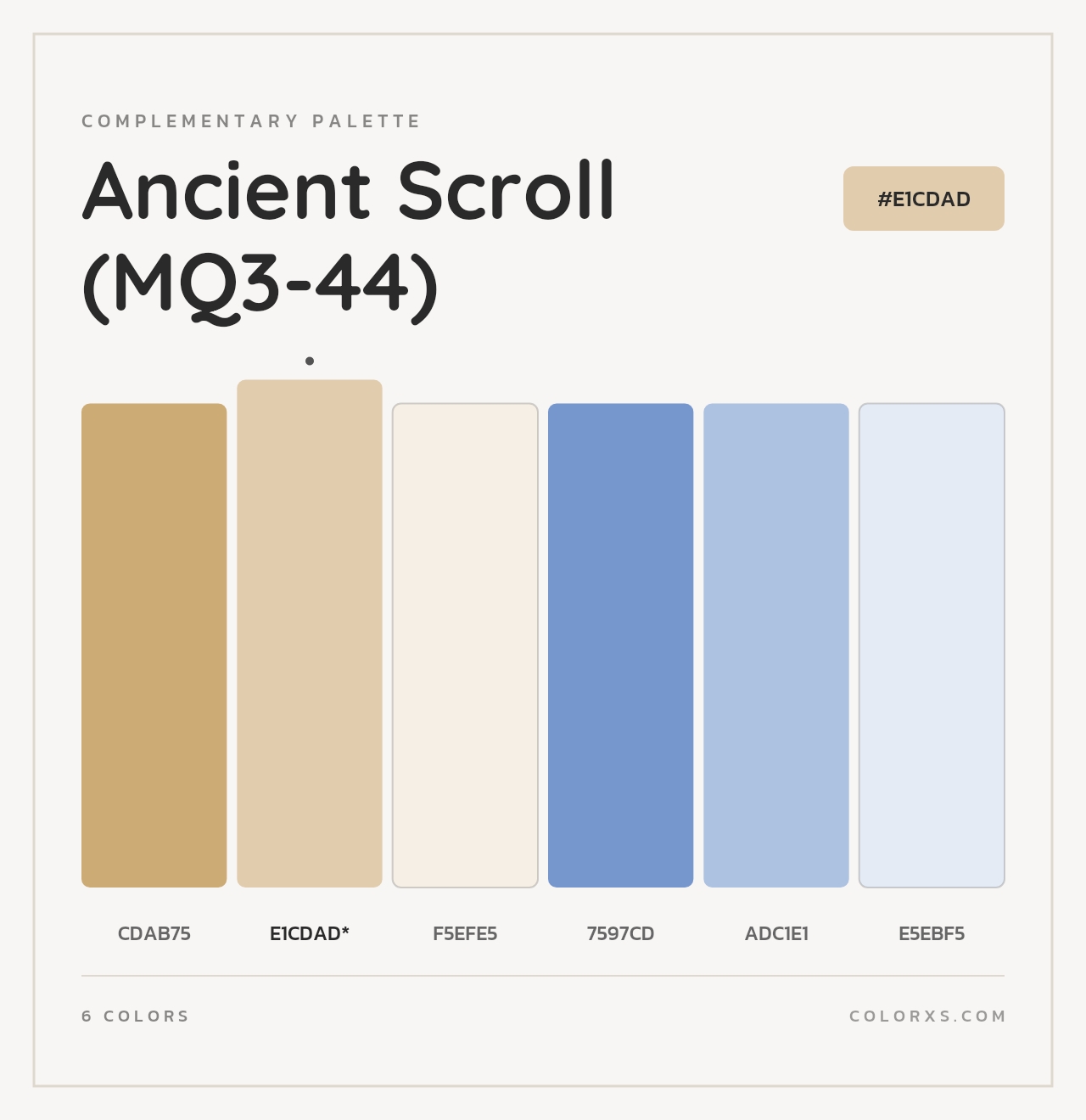 Ancient Scroll (MQ3-44) - Complementary Color Palette