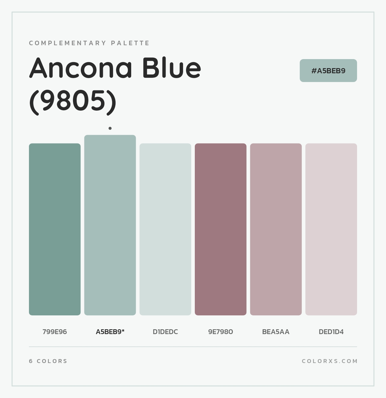 Ancona Blue (9805) - Complementary Color Palette