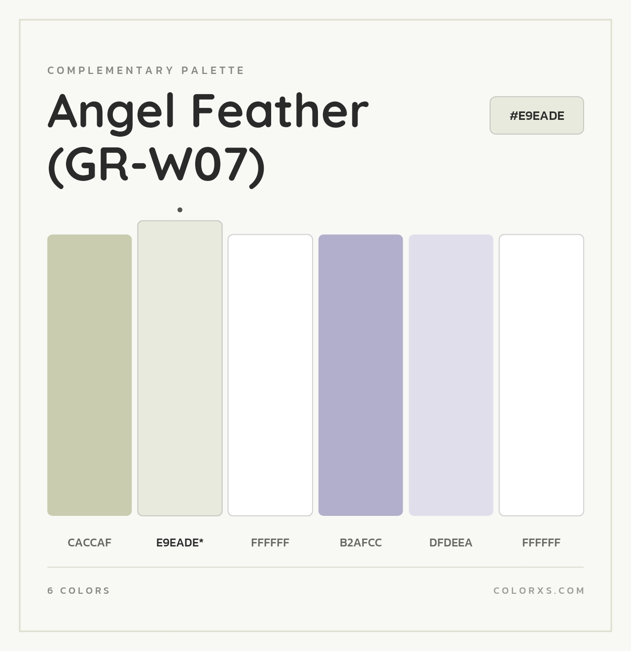 Angel Feather (GR-W07) - Complementary Color Palette