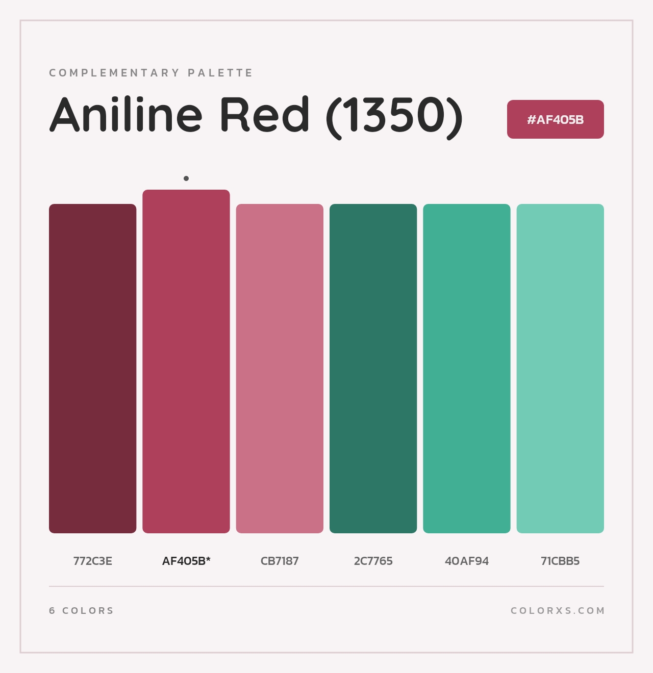 Aniline Red (1350) - Complementary Color Palette