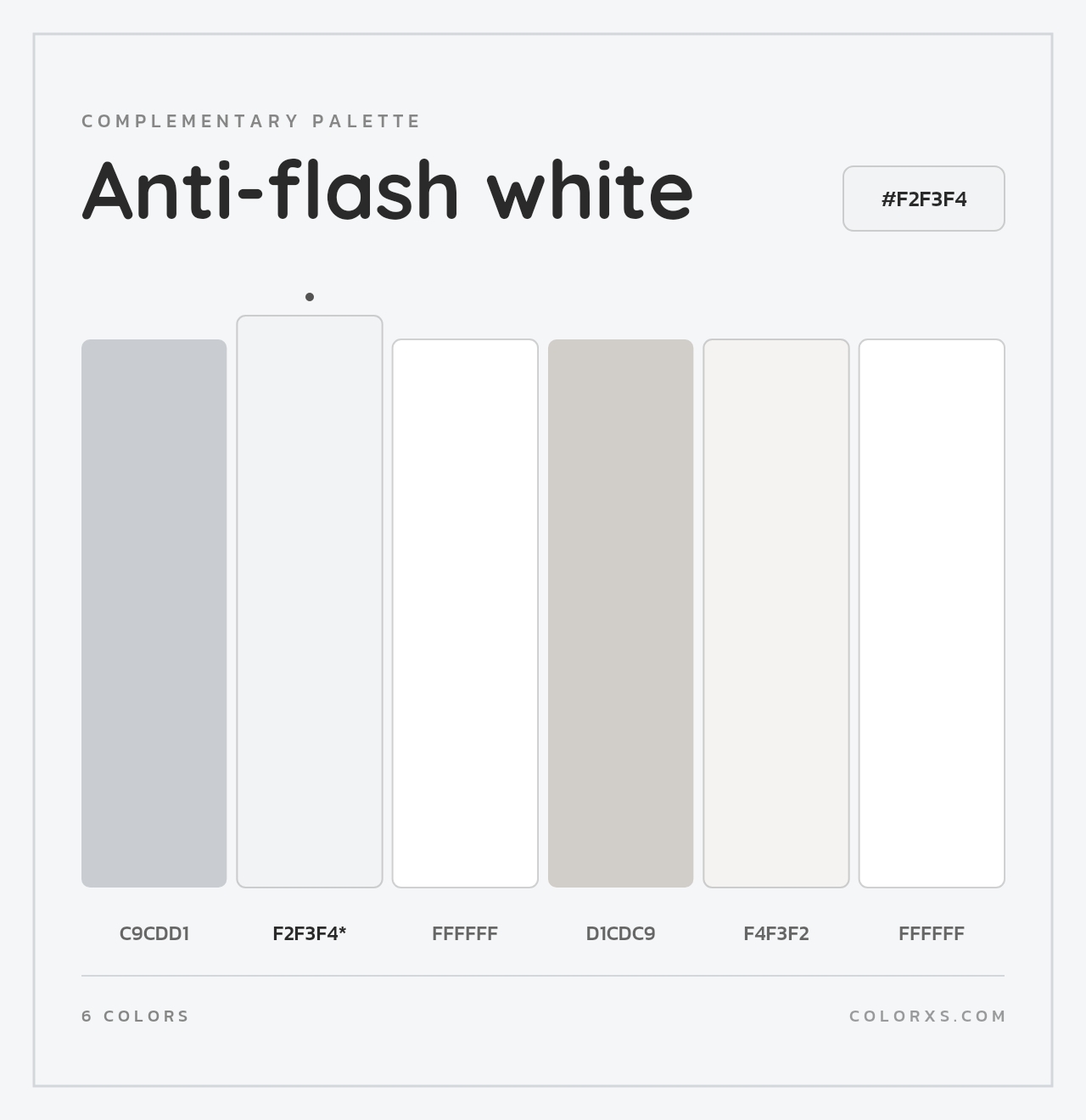 Anti-flash white - Complementary Color Palette