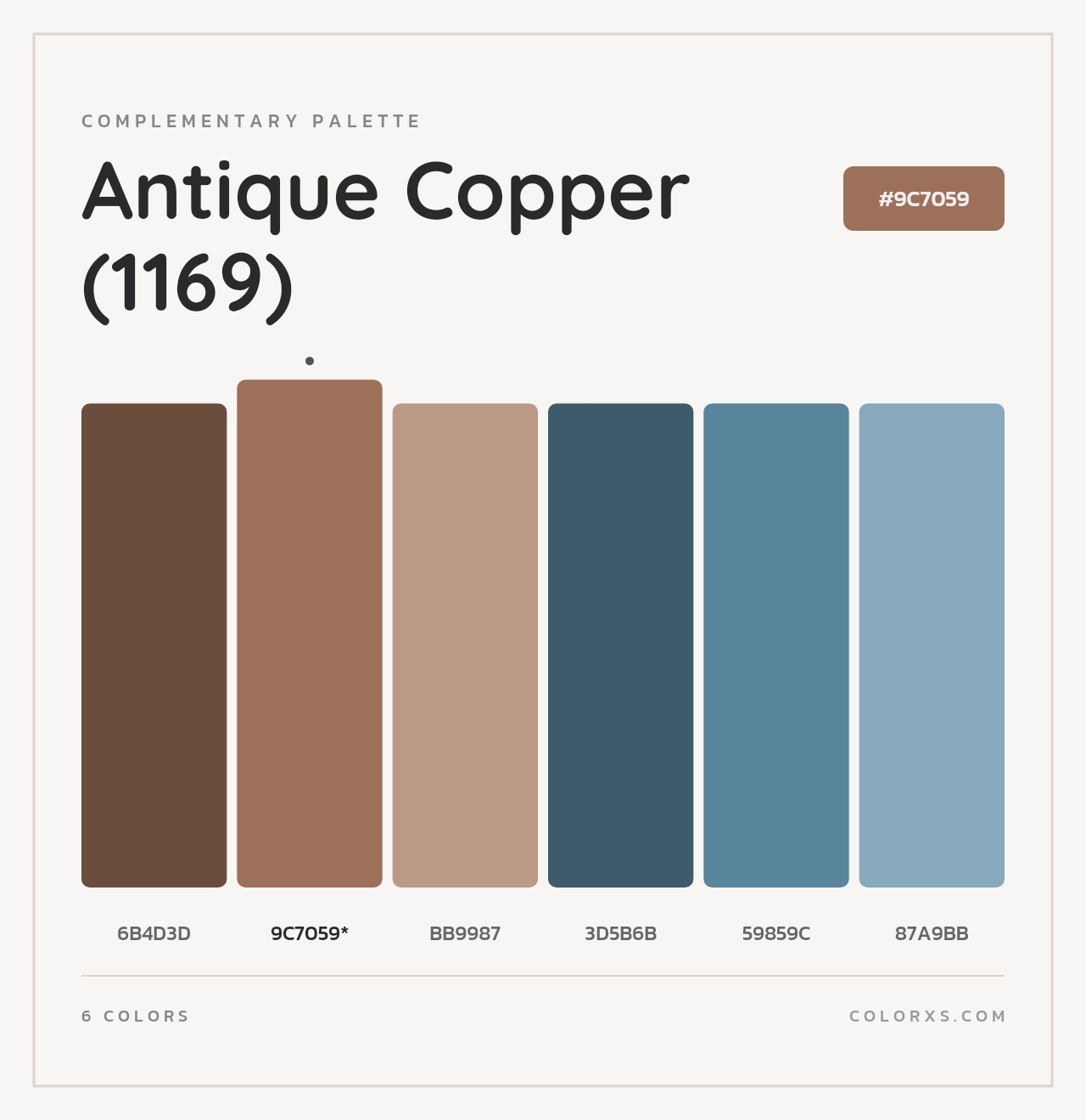 Antique Copper (1169) - Complementary Color Palette