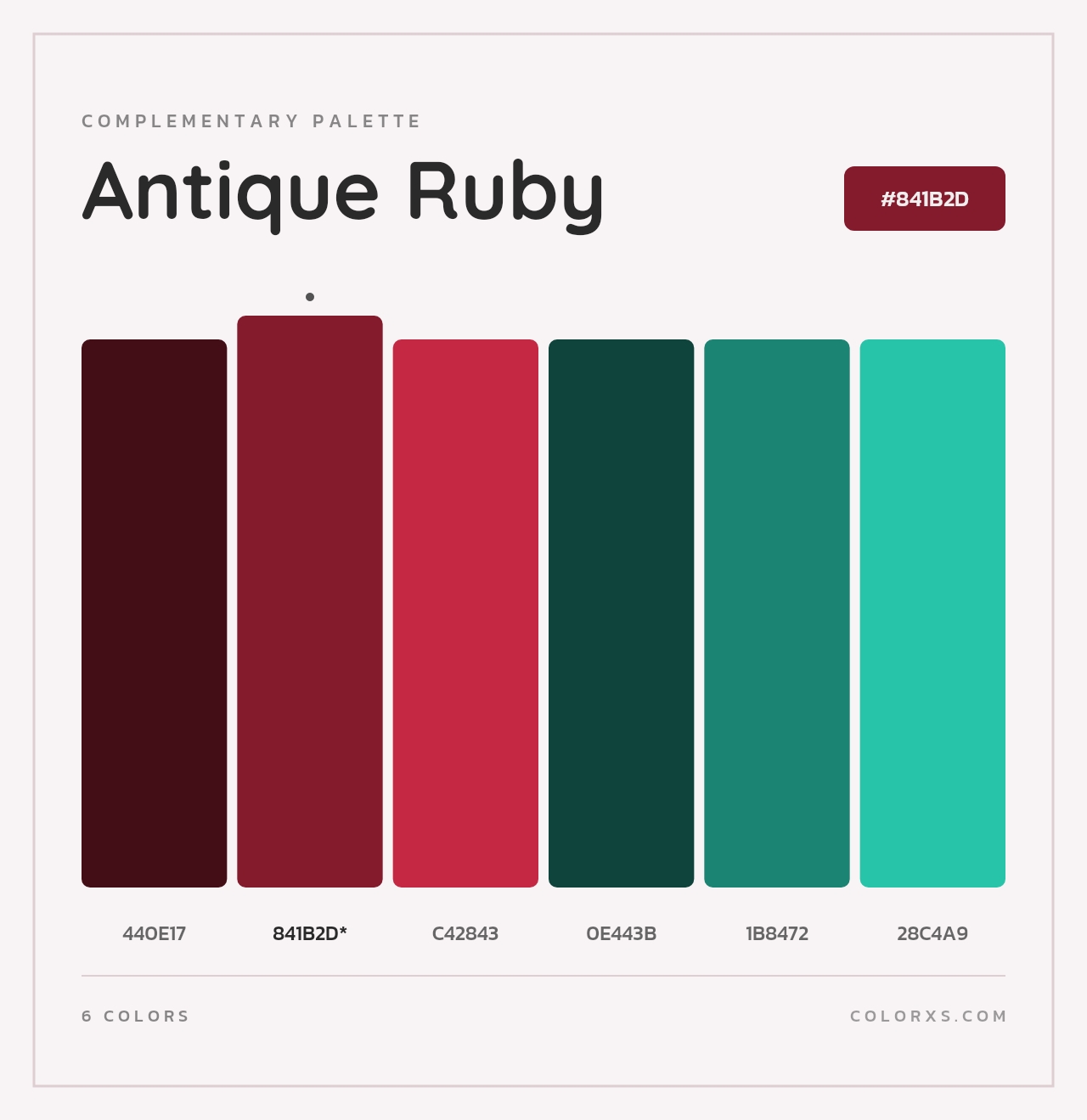 Antique Ruby - Complementary Color Palette