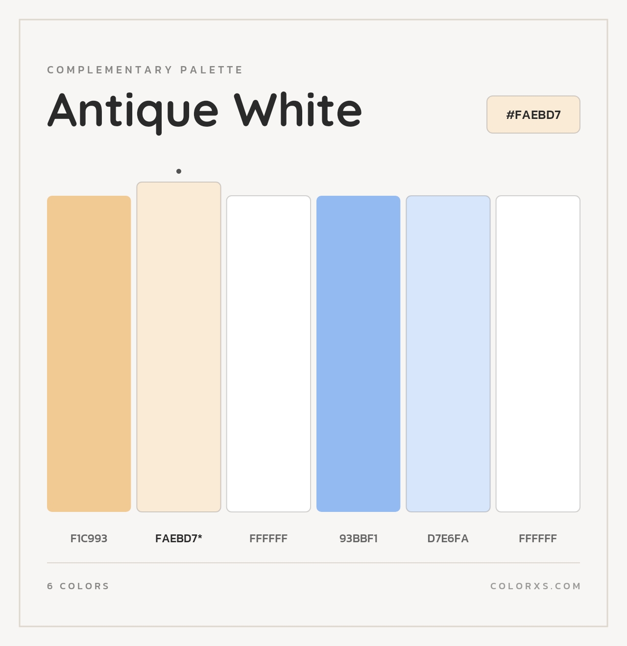 Antique White - Complementary Color Palette