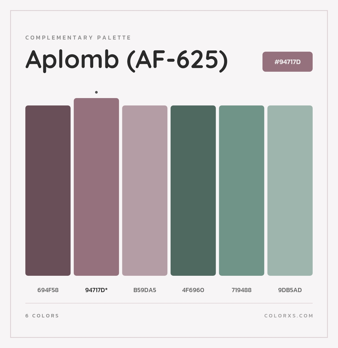 Aplomb (AF-625) - Complementary Color Palette