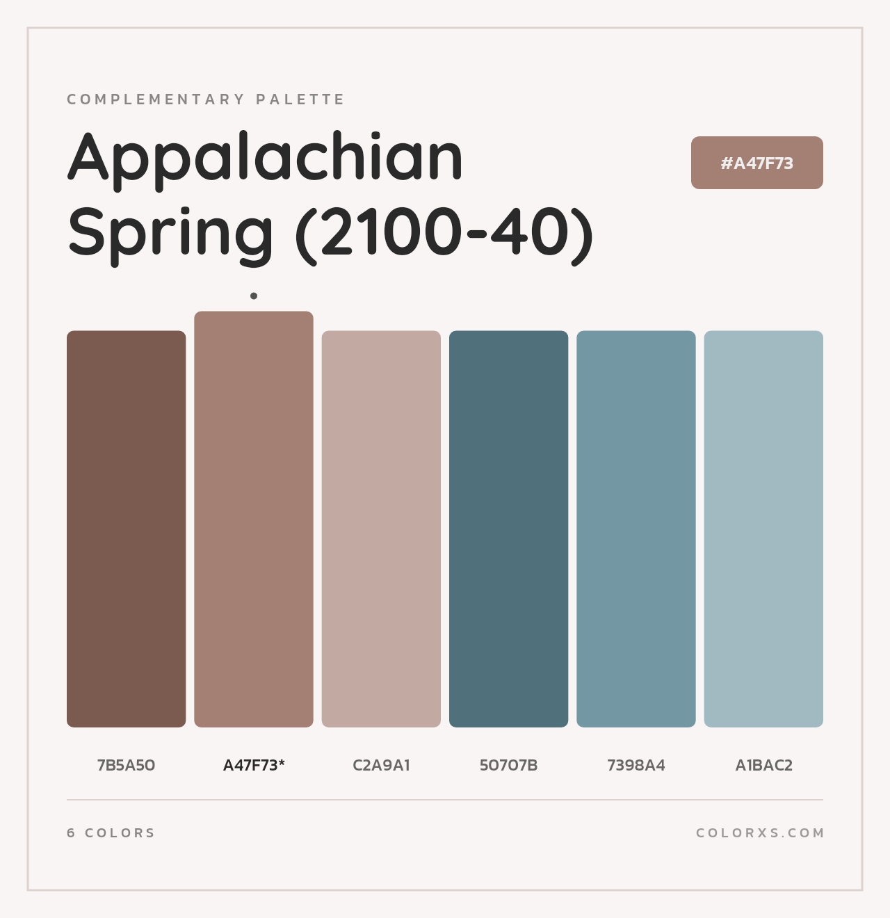 Appalachian Spring (2100-40) - Complementary Color Palette