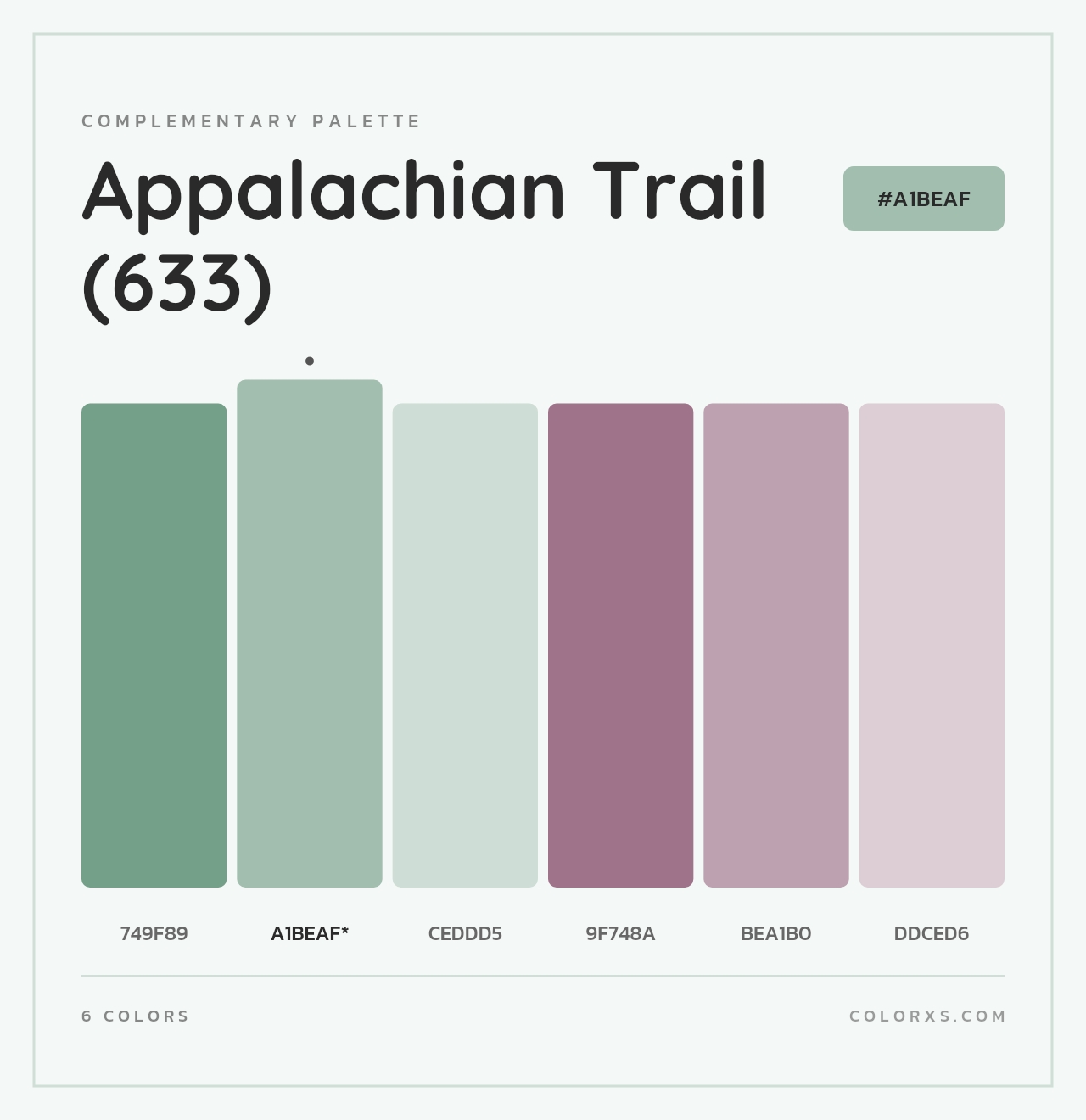 Appalachian Trail (633) - Complementary Color Palette