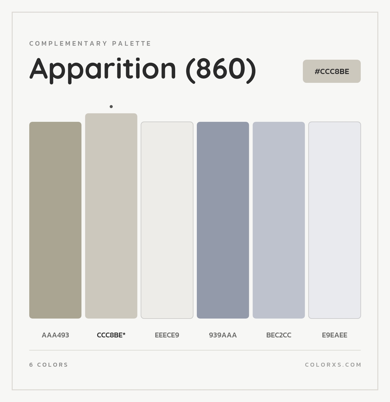 Apparition (860) - Complementary Color Palette