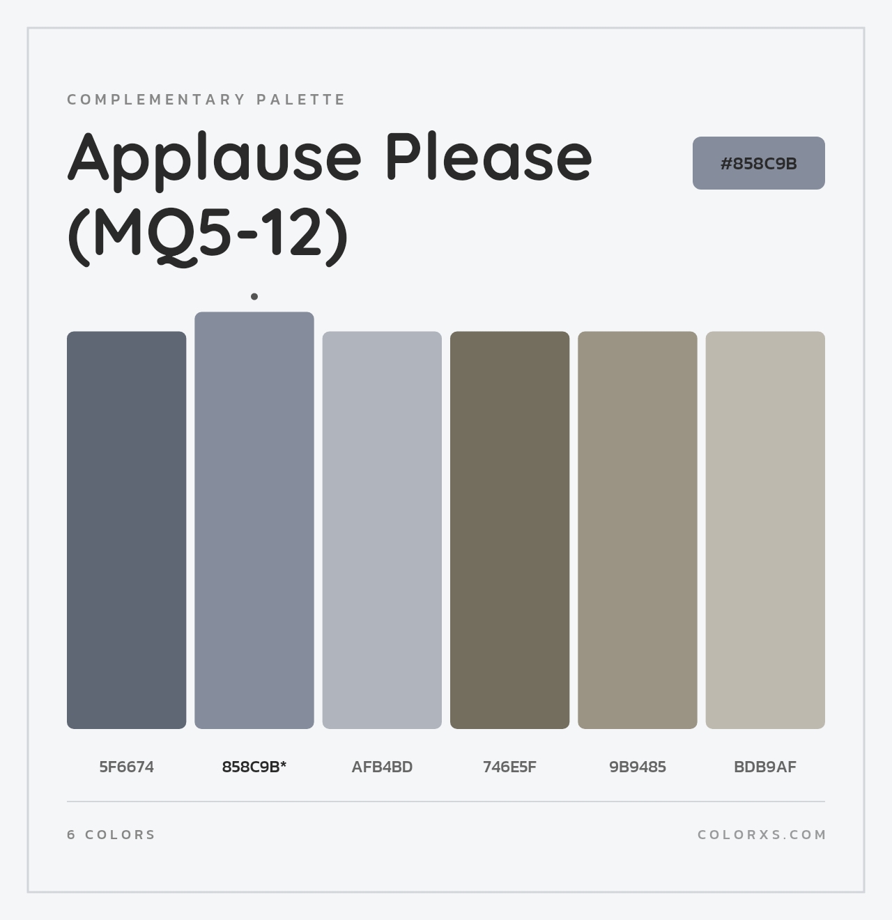 Applause Please (MQ5-12) - Complementary Color Palette