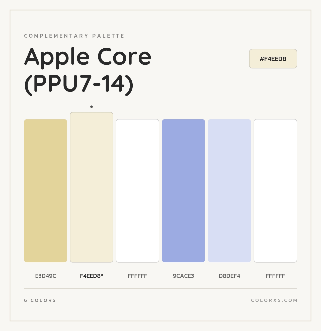 Apple Core (PPU7-14) - Complementary Color Palette