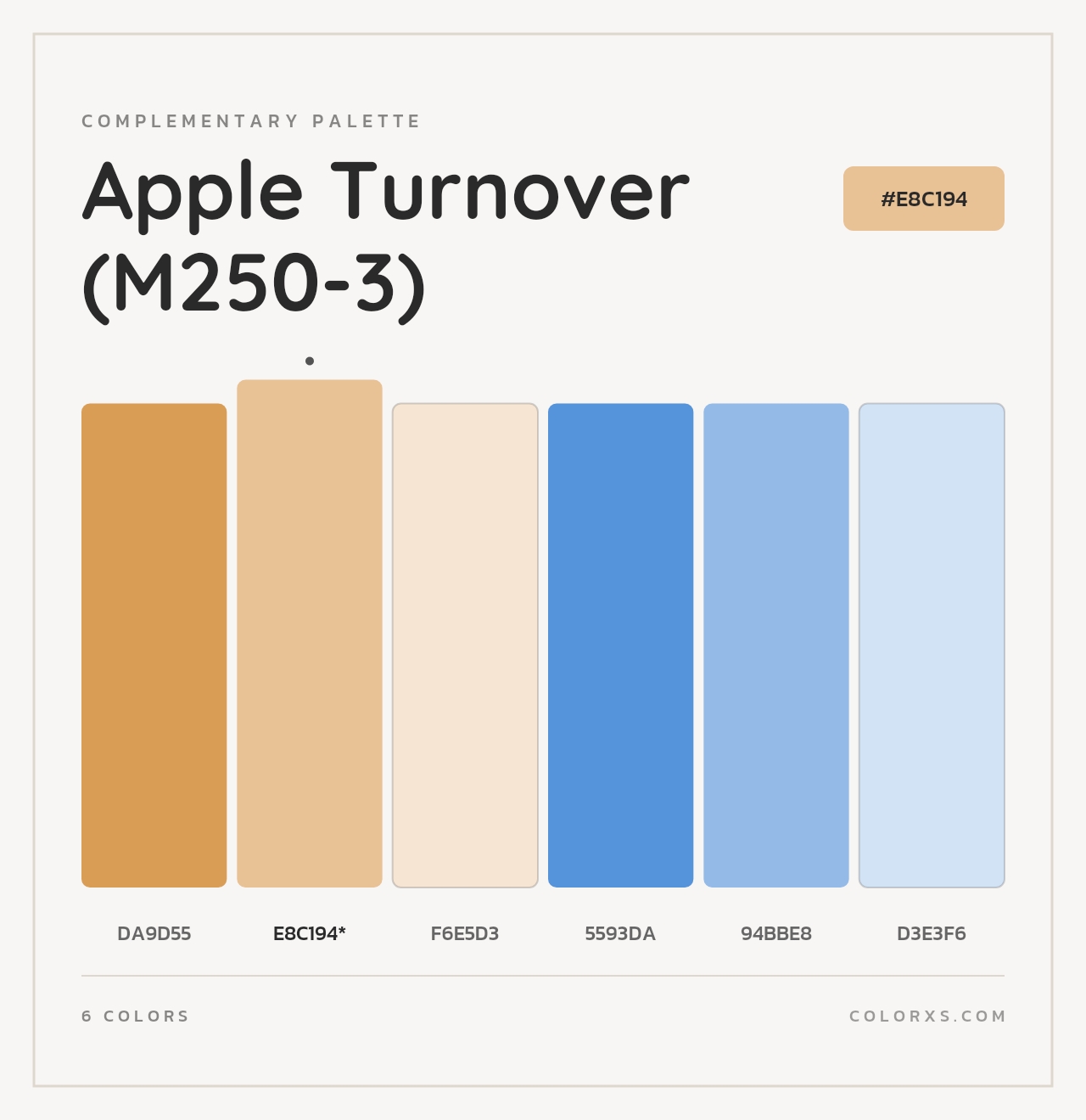 Apple Turnover (M250-3) - Complementary Color Palette