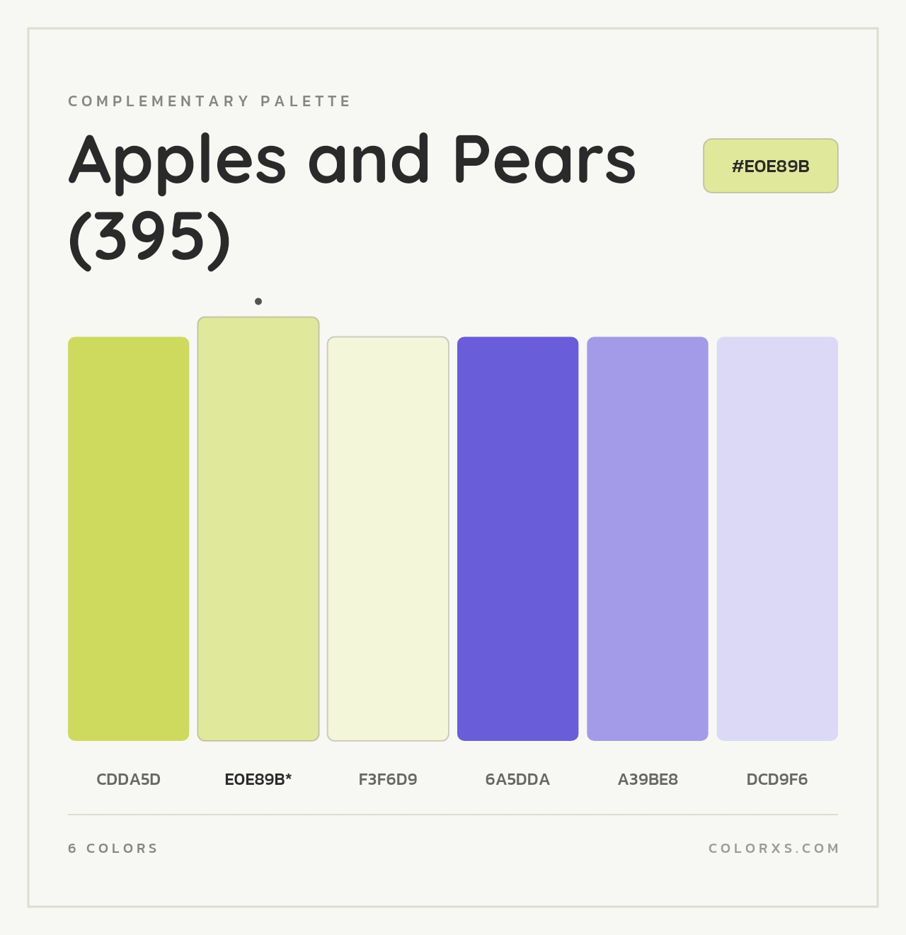 Apples and Pears (395) - Complementary Color Palette