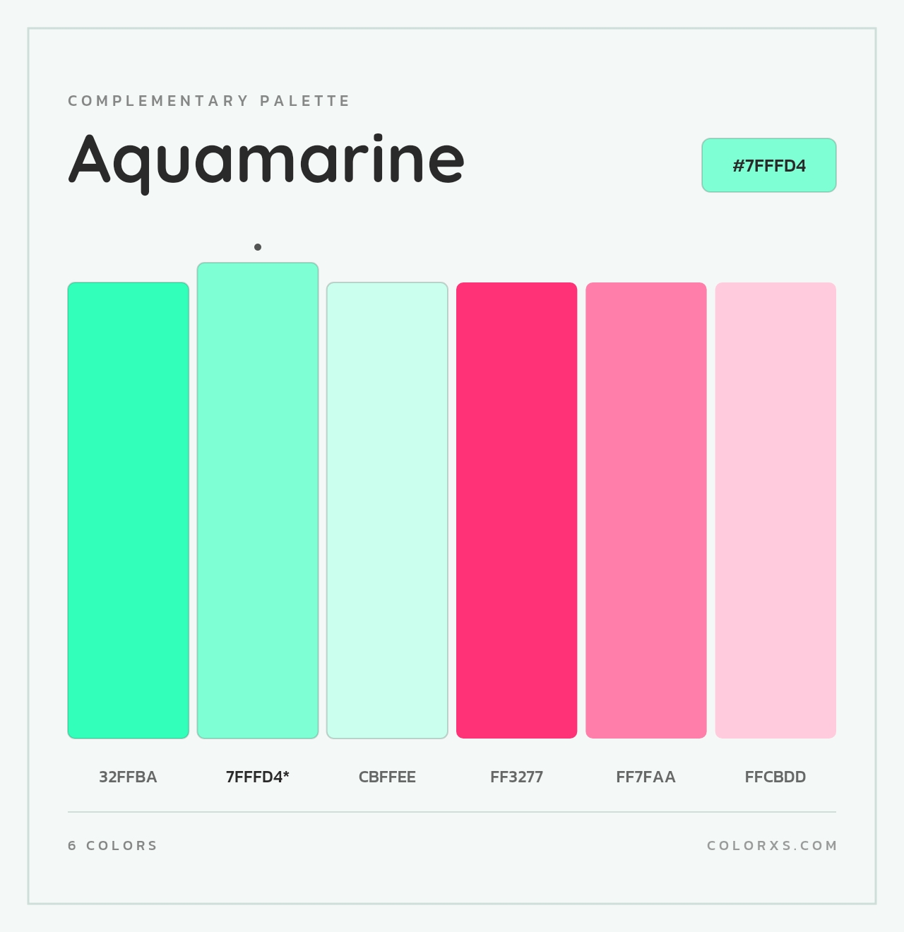 Aquamarine - Complementary Color Palette