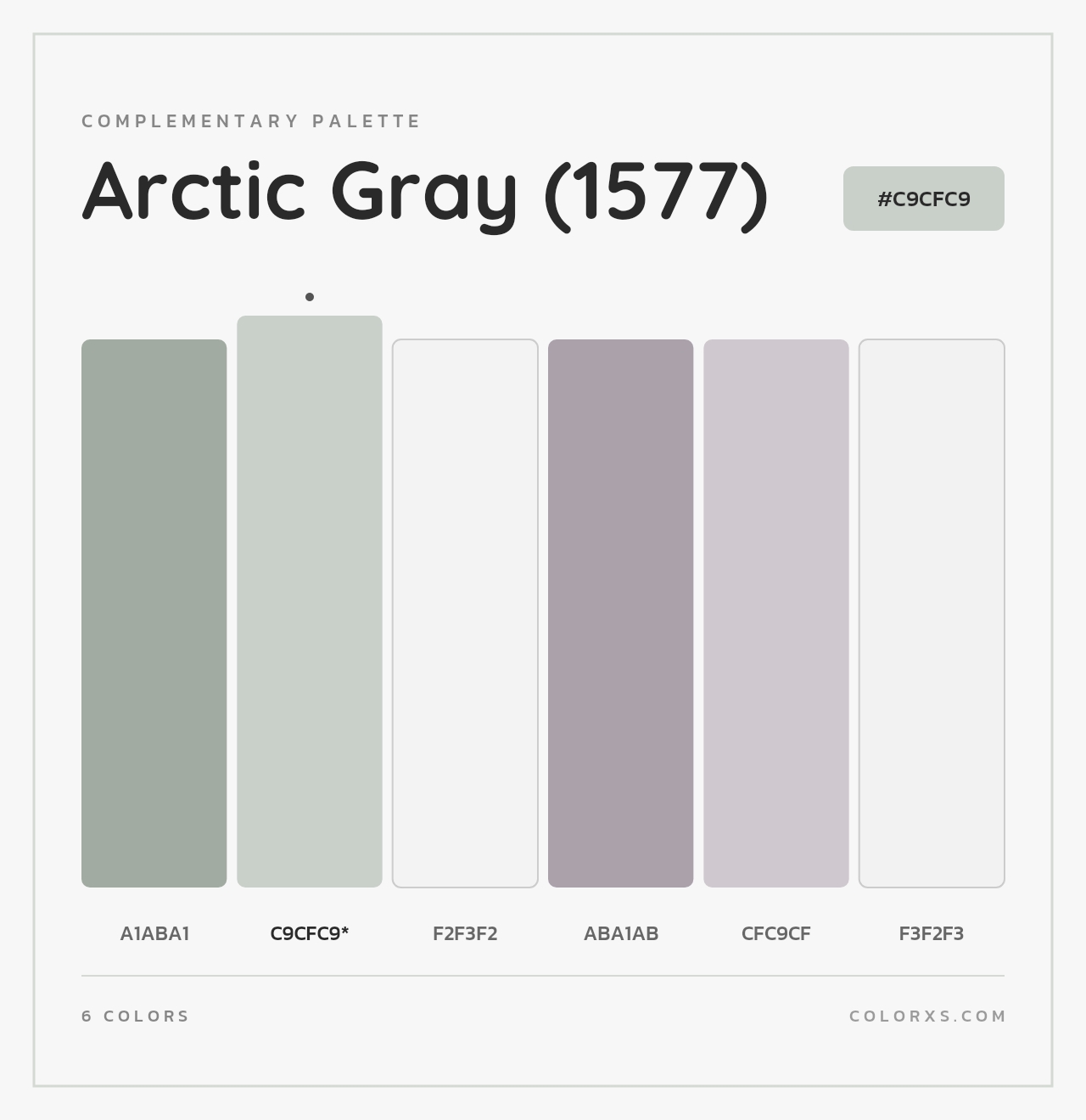 Arctic Gray (1577) - Complementary Color Palette