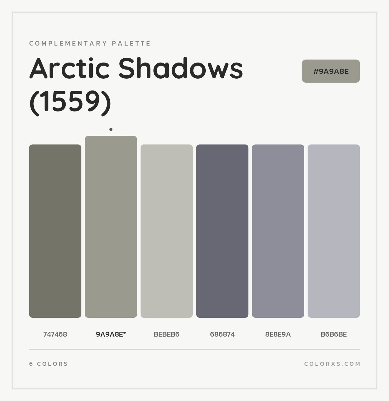 Arctic Shadows (1559) - Complementary Color Palette