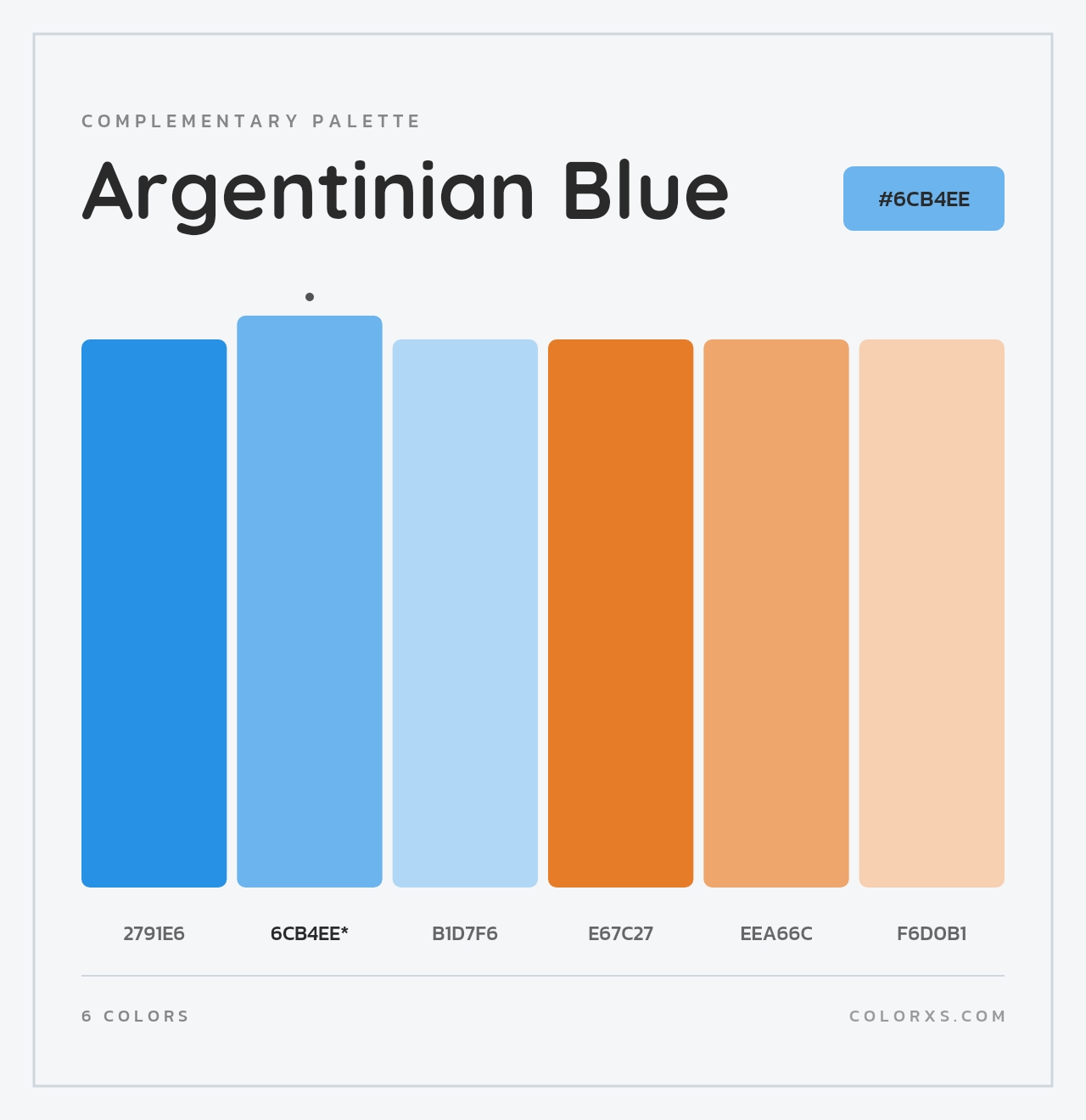 Argentinian Blue - Complementary Color Palette