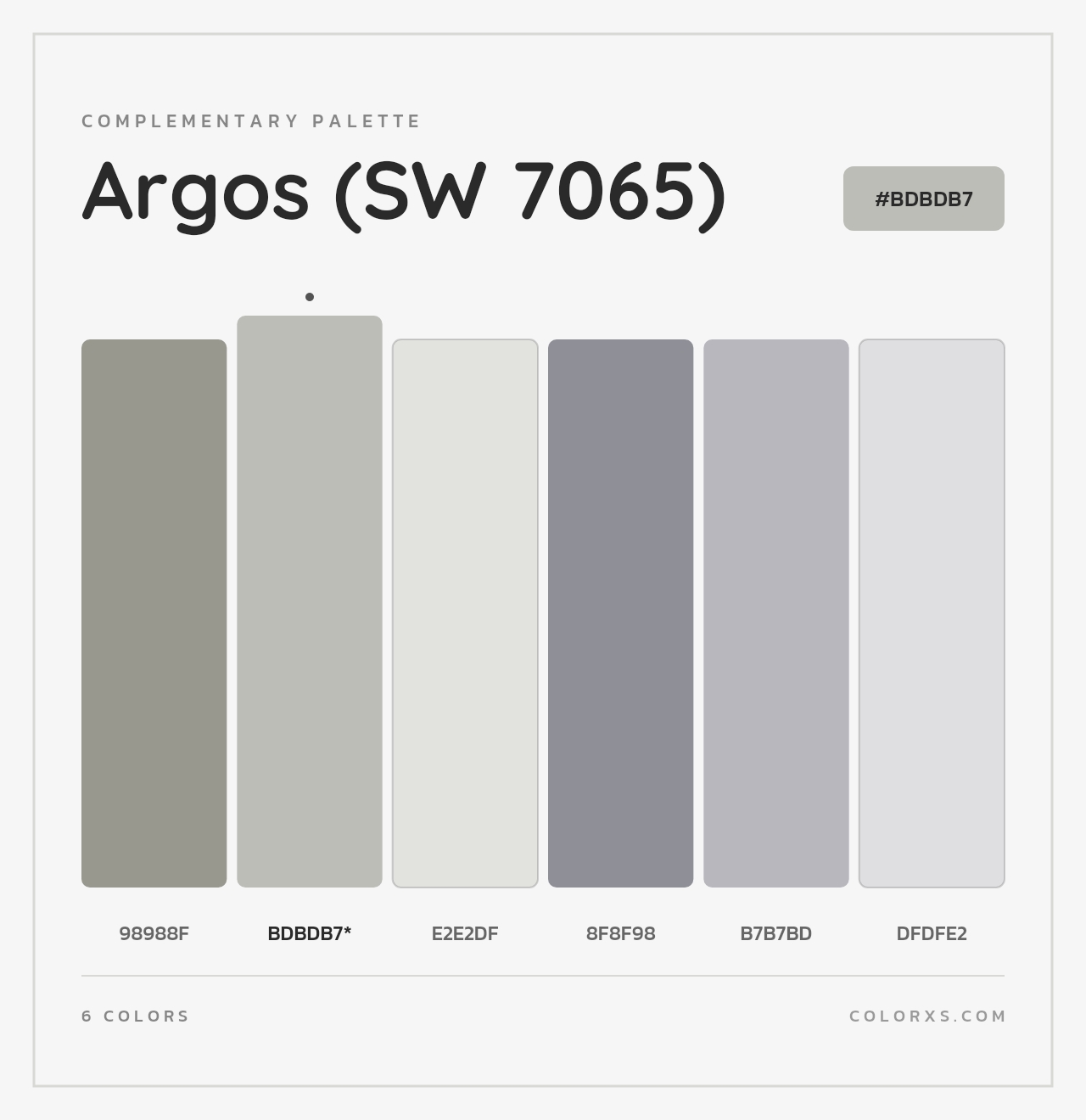 Argos (SW 7065) - Complementary Color Palette