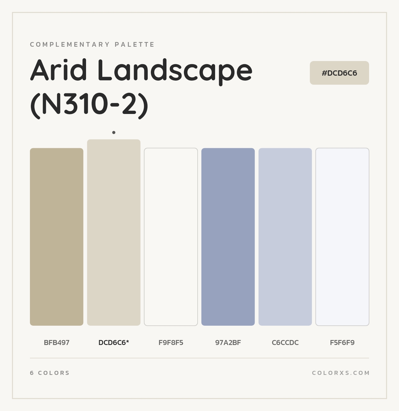 Arid Landscape (N310-2) - Complementary Color Palette