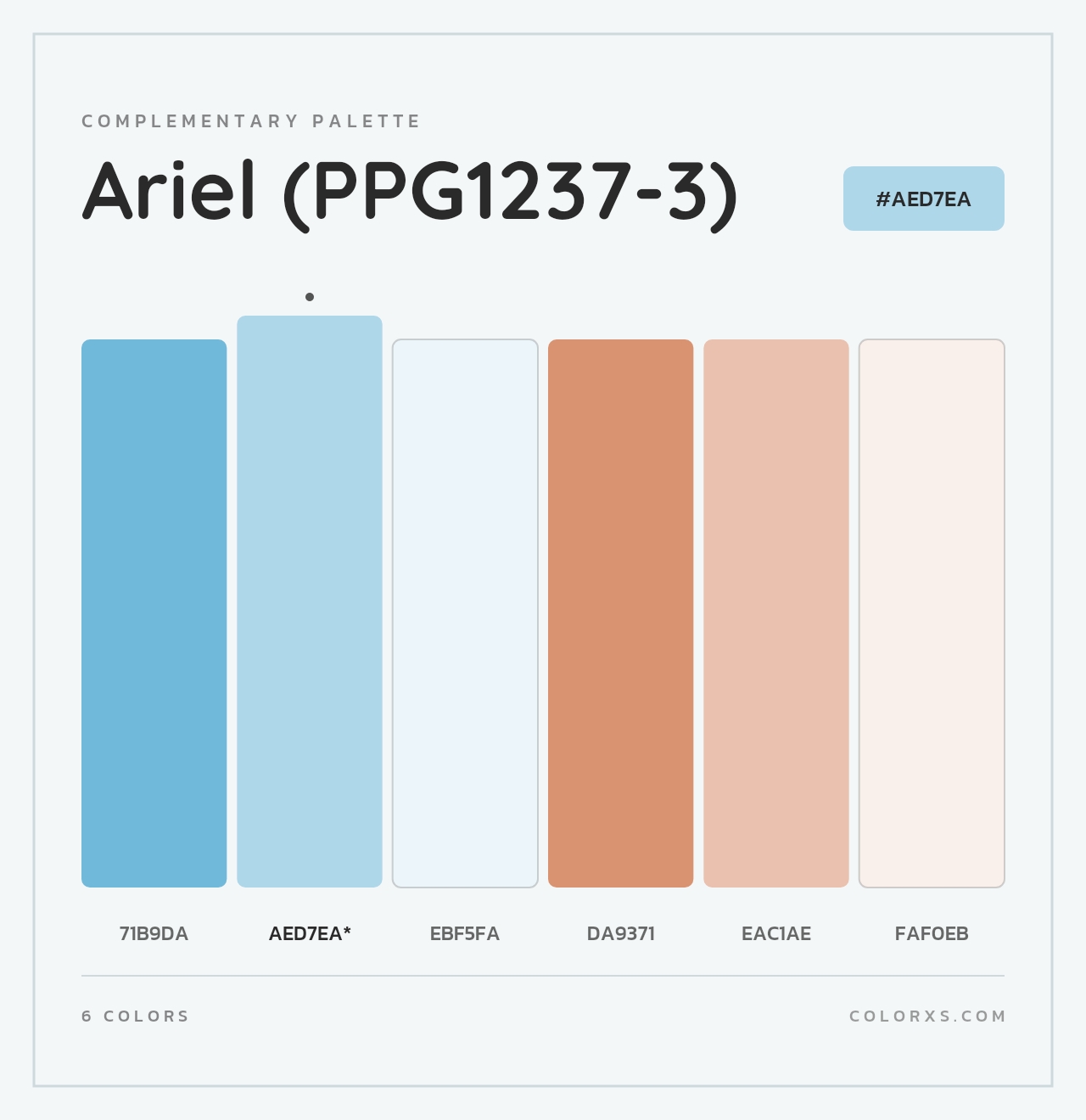 Ariel (PPG1237-3) - Complementary Color Palette