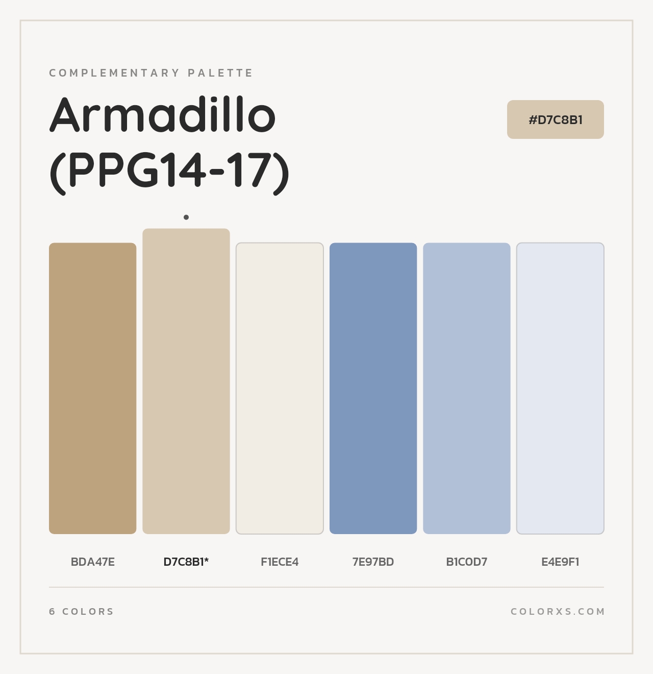 Armadillo (PPG14-17) - Complementary Color Palette