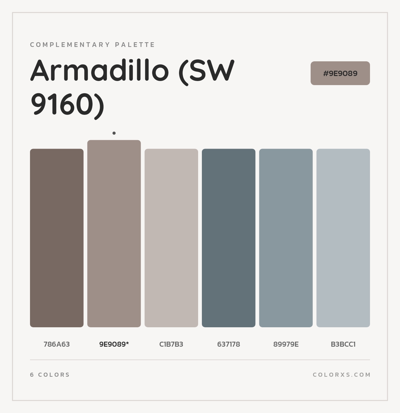 Armadillo (SW 9160) - Complementary Color Palette