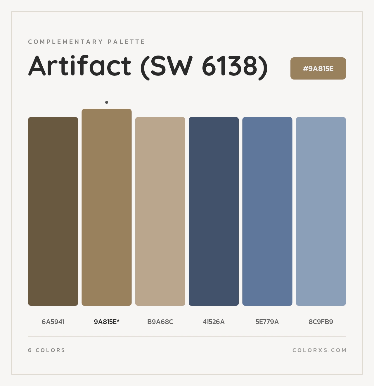 Artifact (SW 6138) - Complementary Color Palette