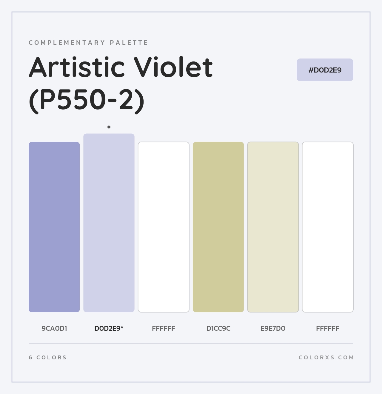 Artistic Violet (P550-2) - Complementary Color Palette