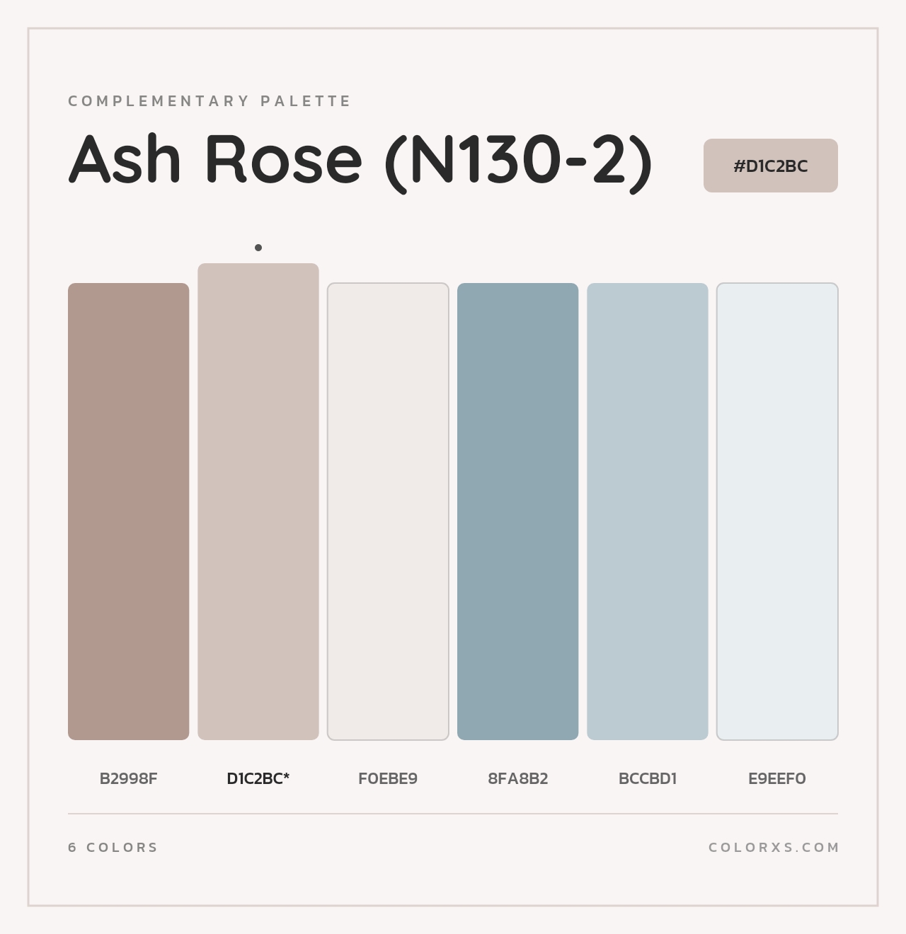 Ash Rose (N130-2) - Complementary Color Palette
