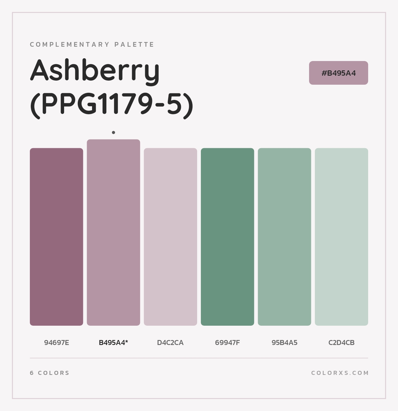 Ashberry (PPG1179-5) - Complementary Color Palette